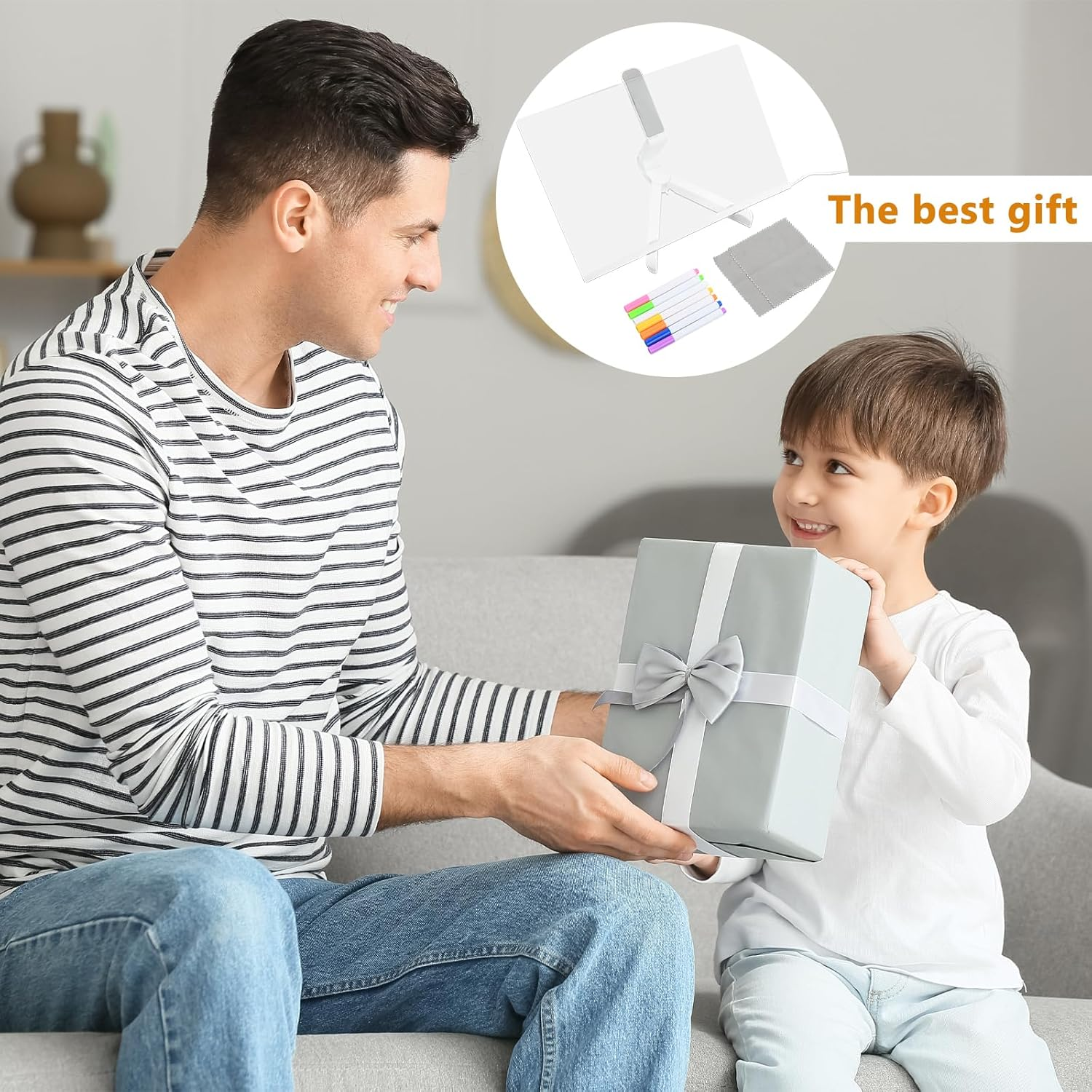 Acrylic Dry Erase Board with Light, Acrylic LED Writing Message Board with 7 Colors Pen/Stand, Desktop Note Memo Illuminated Wordpad for Office School Home Bar Cafe Arts Doodle, 30X20Cm image number 4