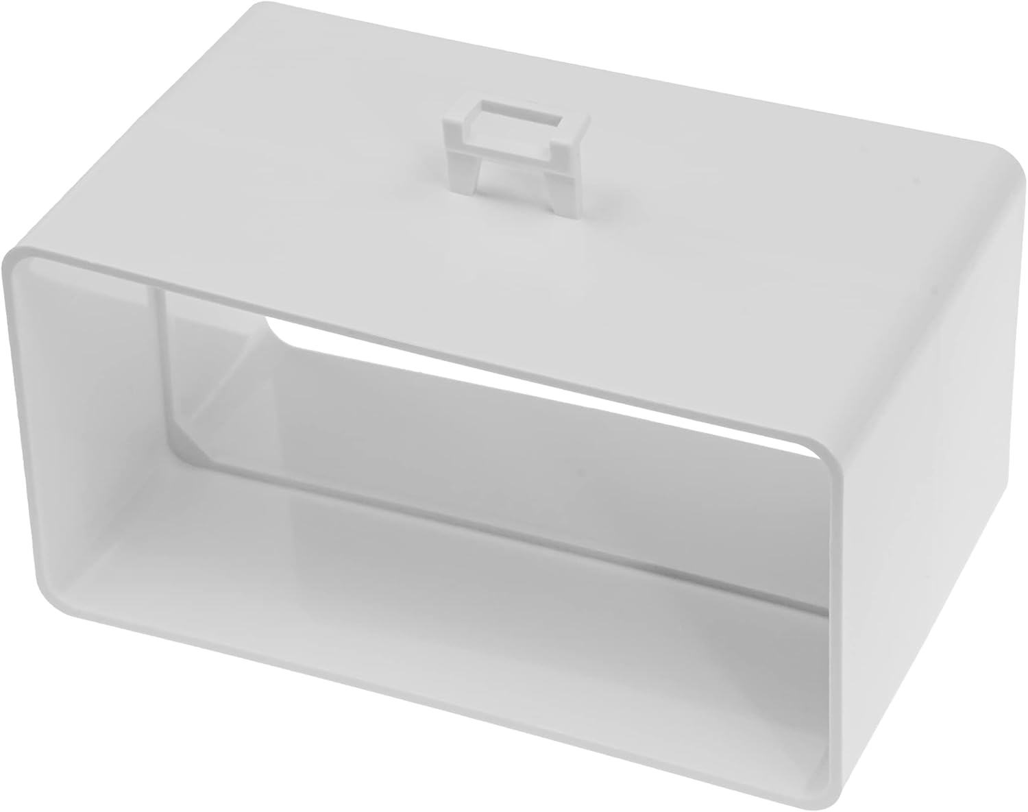 Vent Systems 204 X 60 Mm Rectangular 90&deg; Angle Duct Connector - Transition to Pipe with Diameter 125 Mm - Air Inlet, Outlet Coupling for HVAC Systems - Ventilation Connection for Heating, Cooling