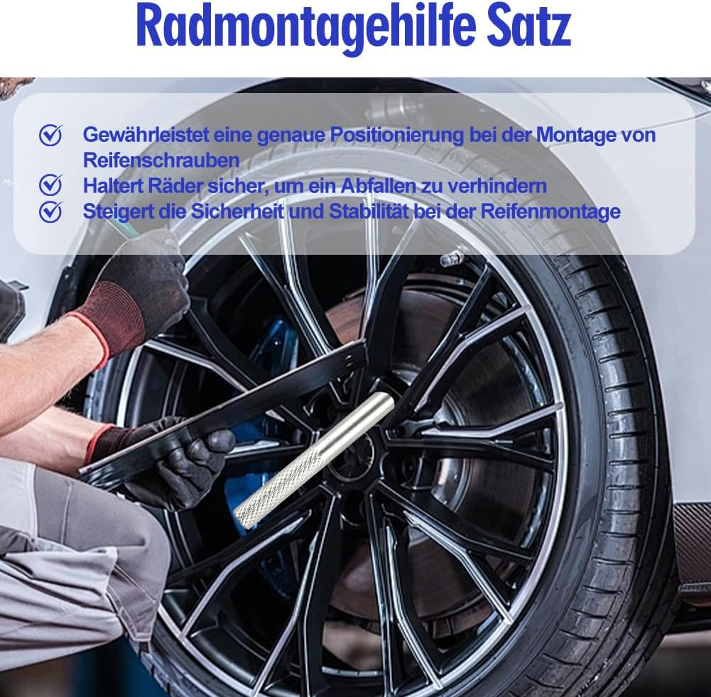 Tyafzzn Tyre Mounting Aid, 10-Piece Mounting Aid Car Tyres, Wheel Mounting Aid Set, 2 Pieces M15 X 1.25/M12X1.5/M12X1.25/M14X1.5/M14X1.25 Wheel Mounting Aid Fixing Bolts image number 5