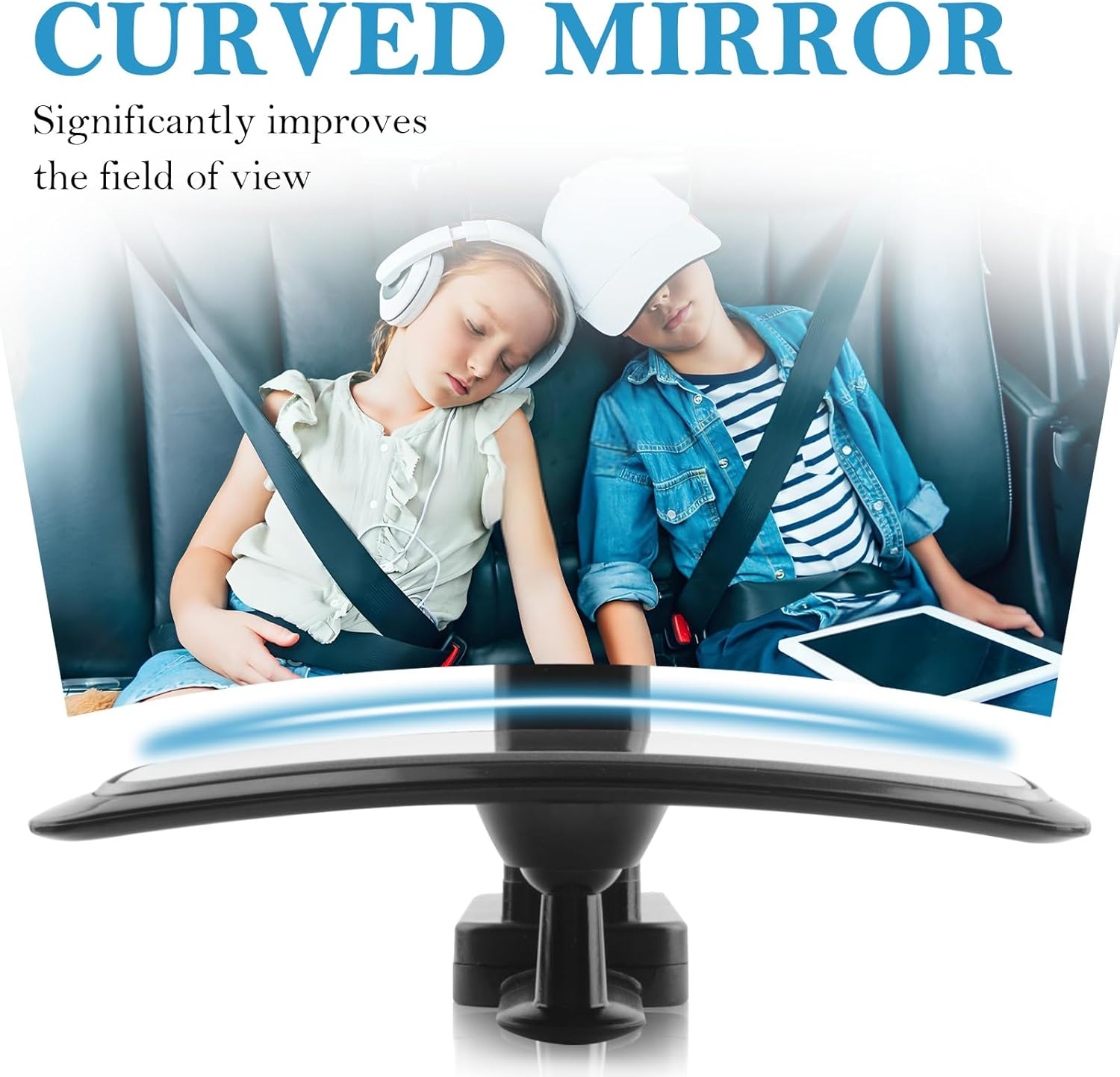 OFBAND 360&deg; Curved Baby Car Mirror, Clip onto Rearview Mirror, Adjustable Baby Mirror for Car SUV Truck image number 6