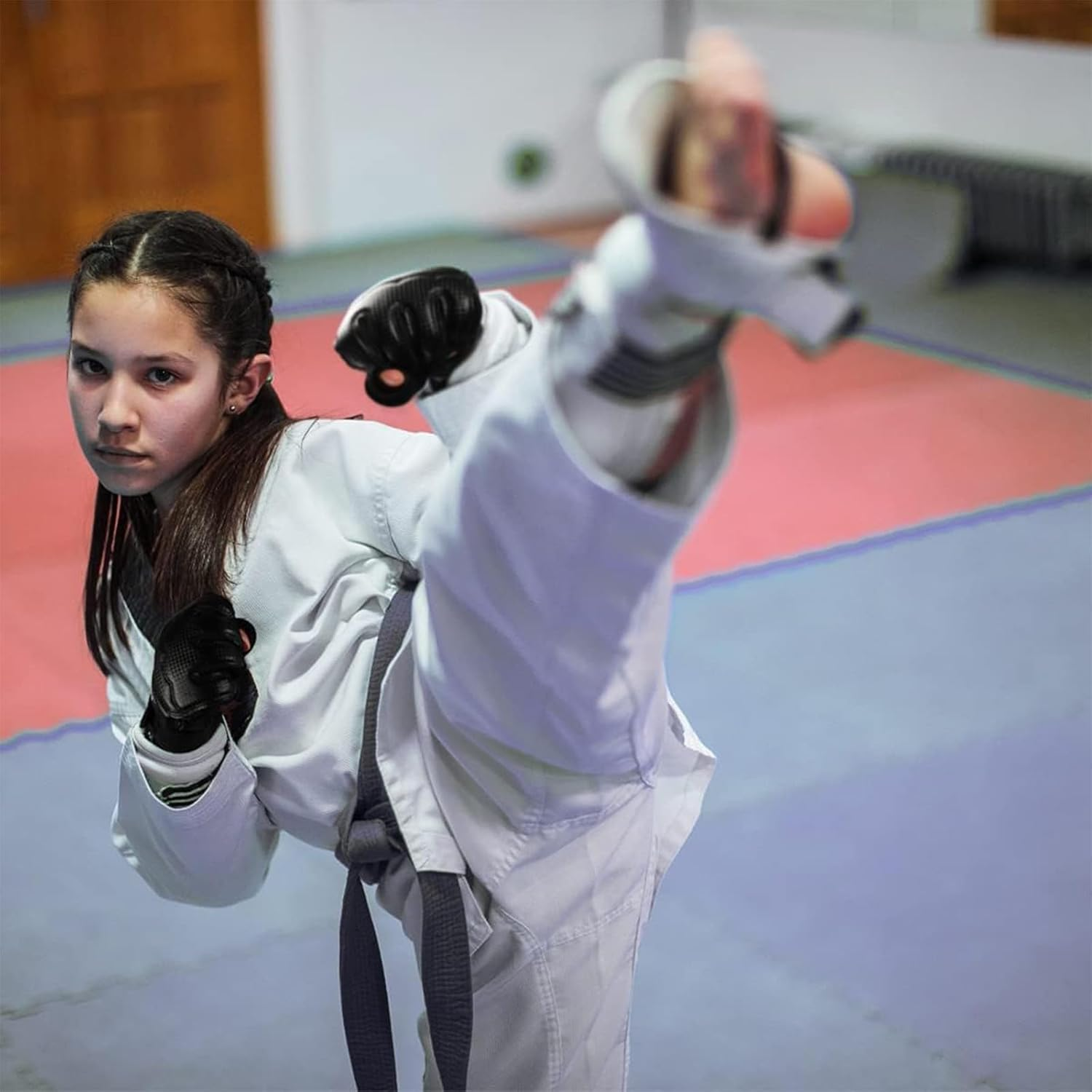 Pro Performance Kickboxing Gloves,Sparring Gloves for Men and Half Finger, High-Impact Boxing Gloves for Bag Training and UFC(L) image number 2