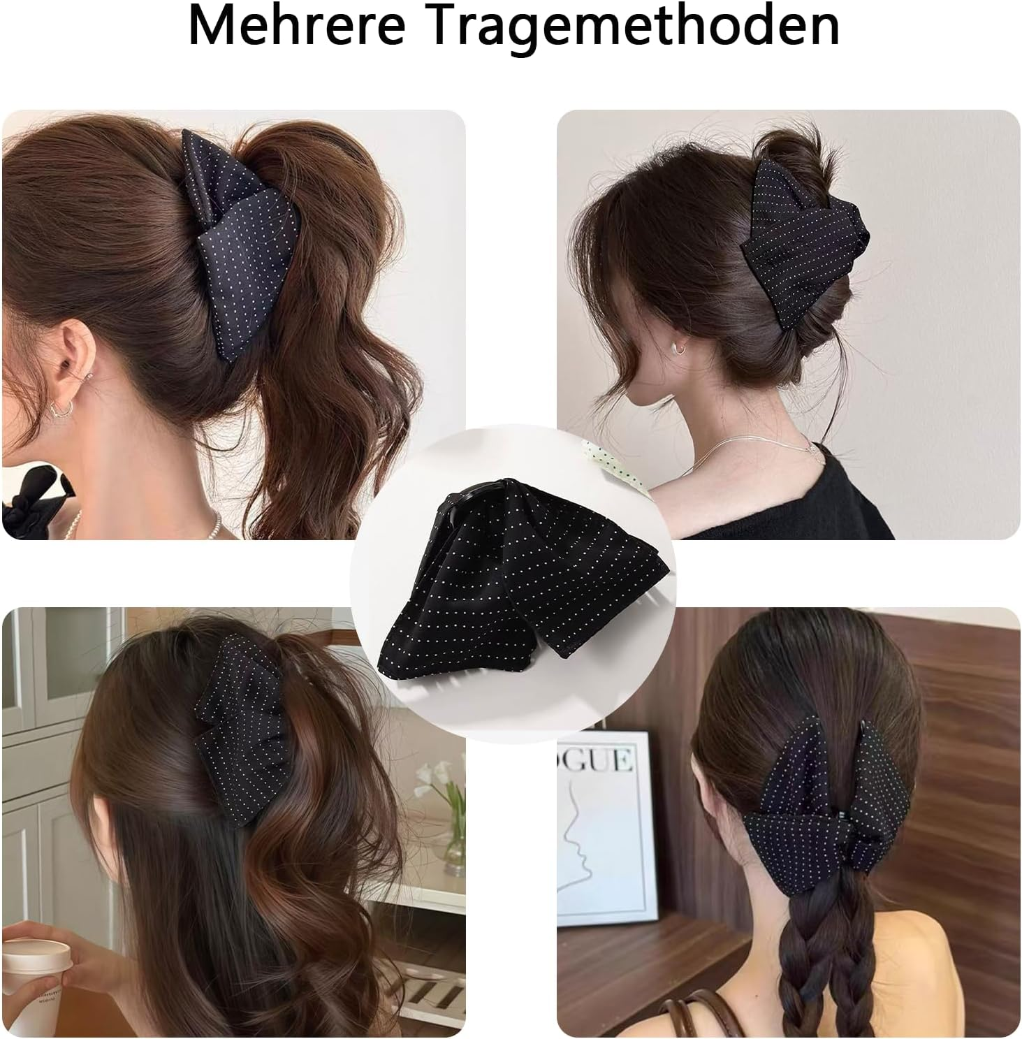 MIUPOO Large Hair Clips, Claw Clips for Long Hair, Fashionable Hair Clips, Non-Slip Hair Clip, French Hair Clips, Women'S Thick Hair, Pack of 1, Black