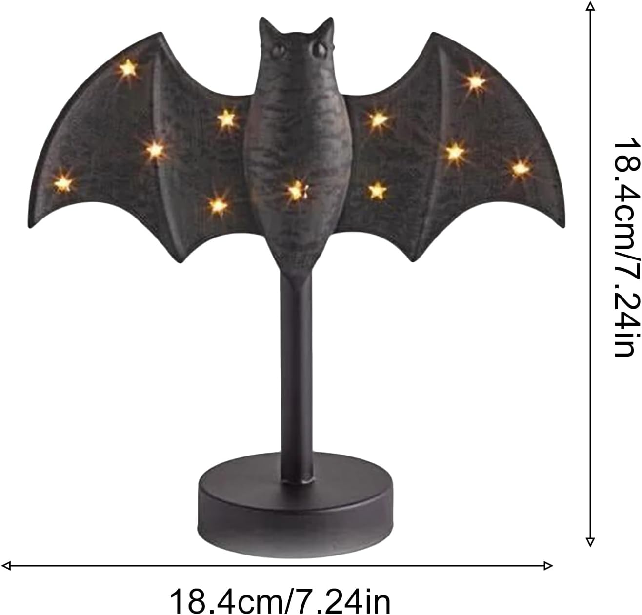 Light up Bat Candle Holders, Gothic Bat Candle Holder with LED Light, Desktop Decorations for Table Night Party Courtyard Desk Offices Bookshelf Autumn Yard Patio