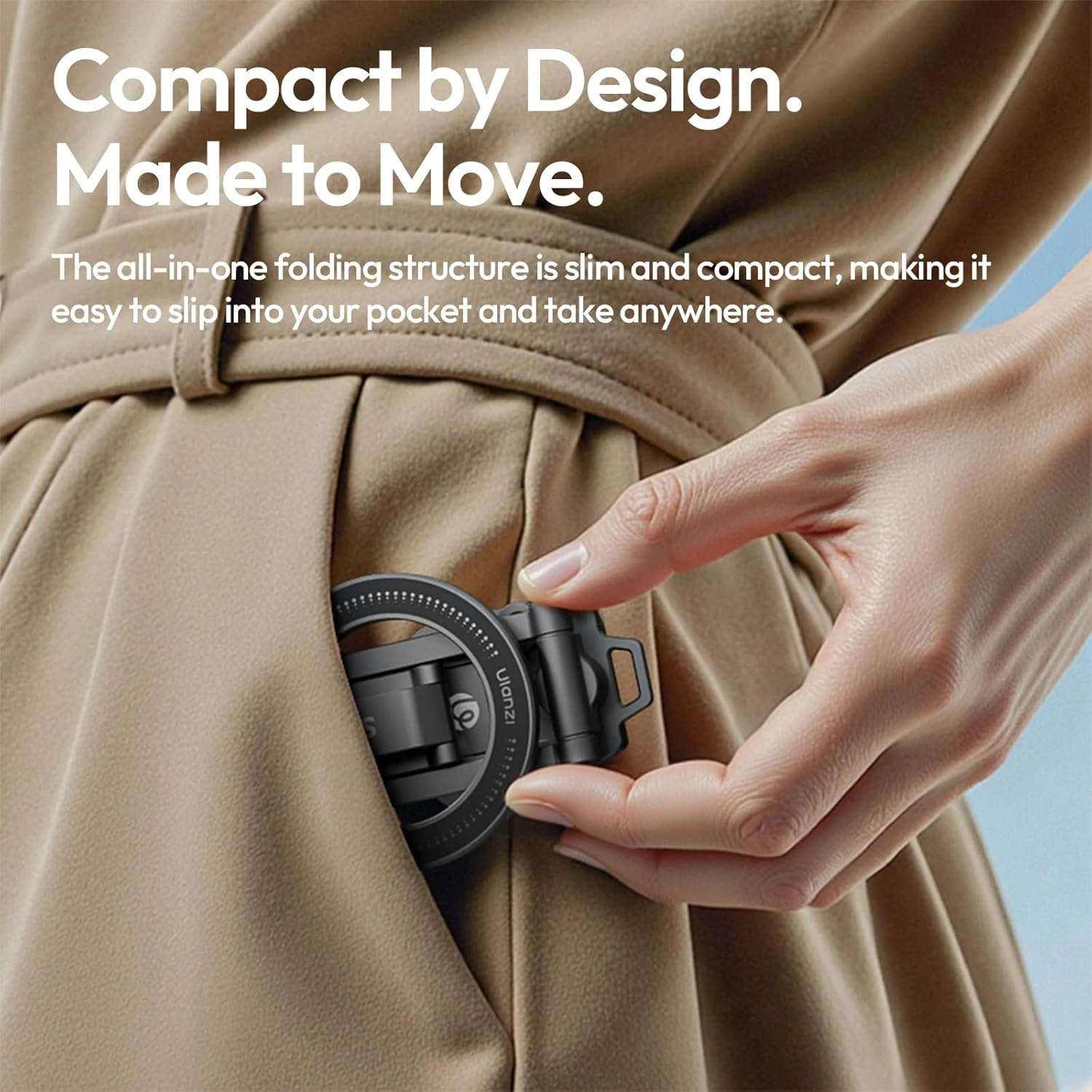 ULANZI SK29 Magnetic Phone Tripod, Foldable Mini Tripod Mount with Magsafe Phone Holder, Aluminium Cell Phone Stand with 1/4&rdquo;, Arca Uka Base, Travel Vlog Essentials for Iphone 17/16/15/14/13/12 image number 3