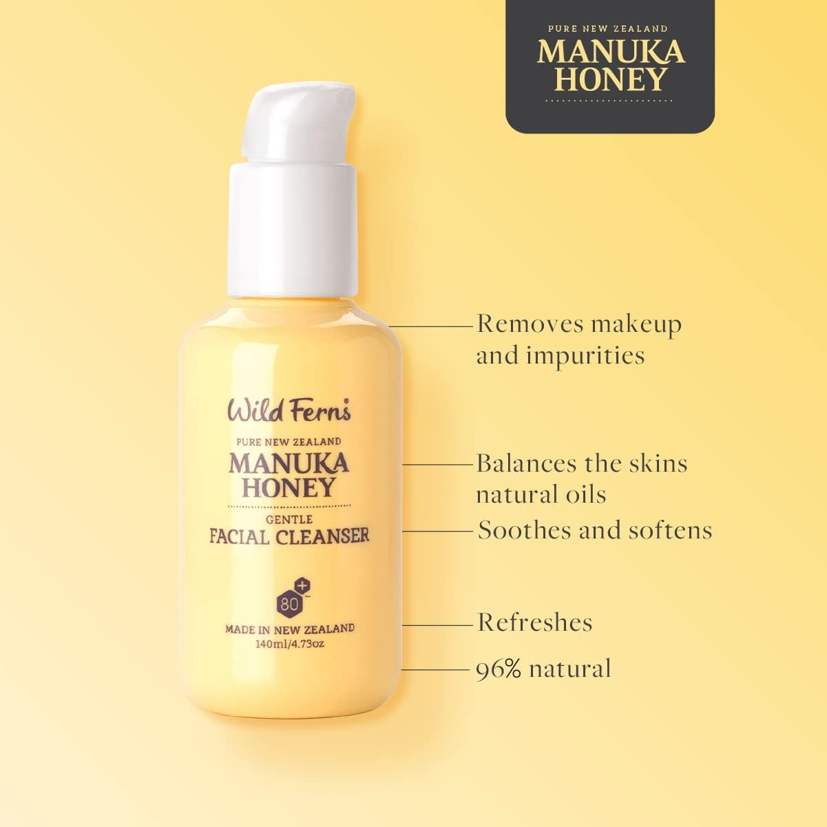 Wild Ferns Manuka Honey Gentle Facial Cleanser, 140Ml, Pack of 1 image number 5