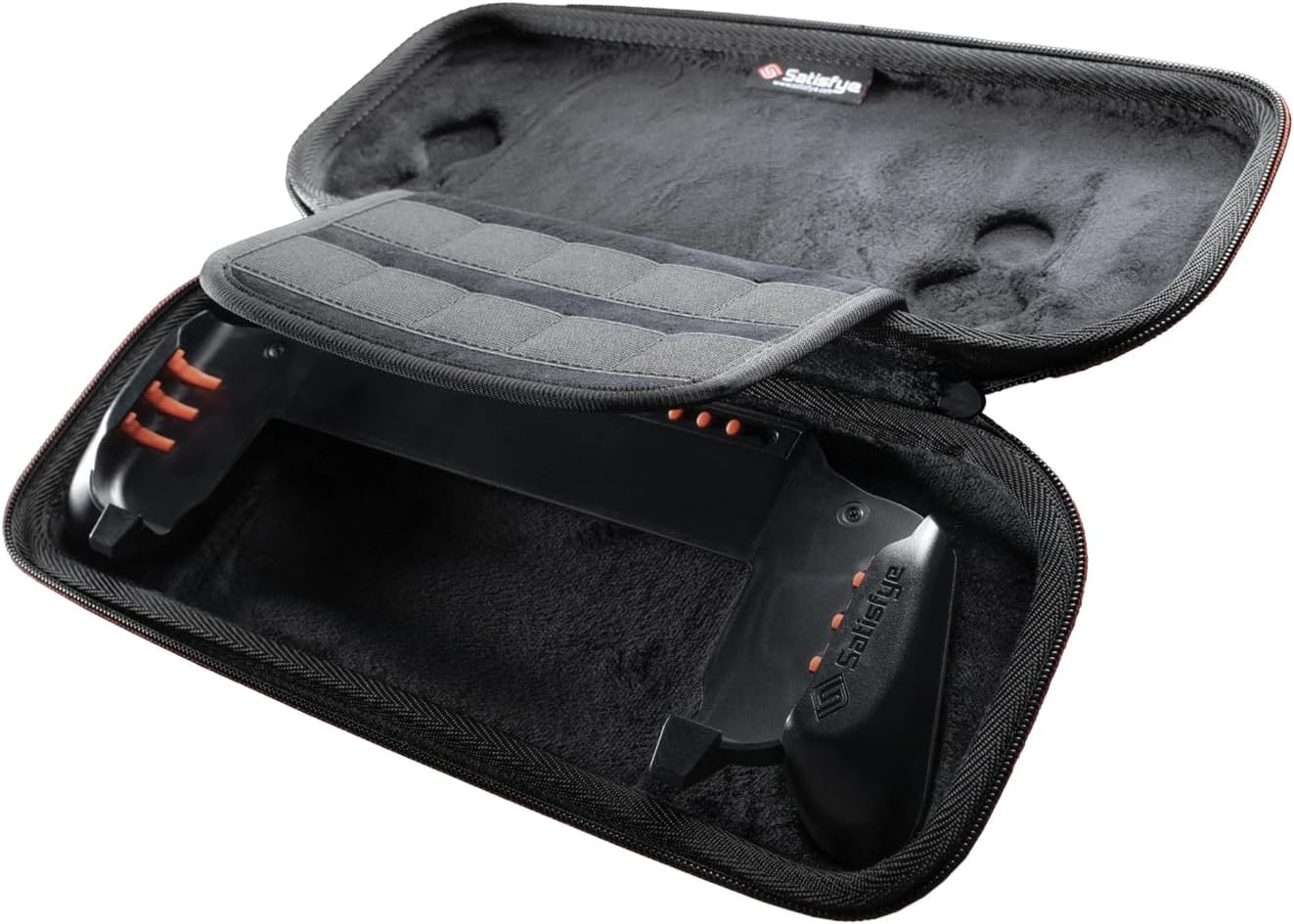 Satisfye - Zengrip Ronin Slim Bundle, Accessories Compatible with Nintendo Switch & OLED - the Bundle Includes: Black Ronin Zengrip and Grey Zencase Slim (BLACK)