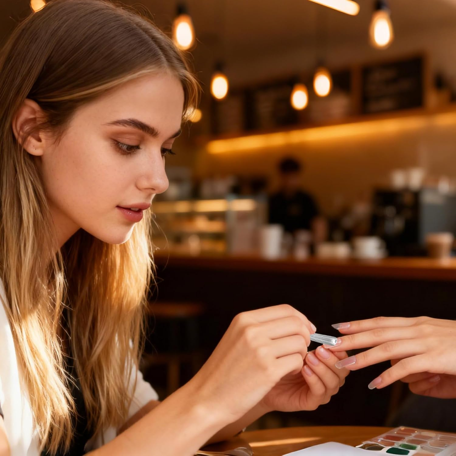 Nail Forms,Clear Sandwich Manicure Tools - Nail Extension Forms | for Home Family Travel Holiday Salon Spa Wedding Bridal Pedicure Beauty Makeup - Trapezoid image number 5