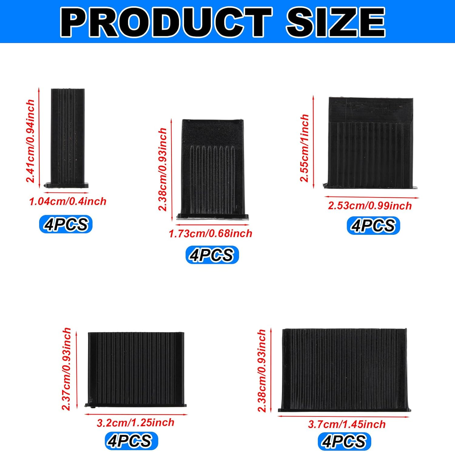 20Pcs Chisel Edge Guards, Chisel Tip Protectors for Wood Chisels Plastic Blade Covers Safety Protective Caps for Tool Storage & Edge Protection (5 Sizes) image number 1