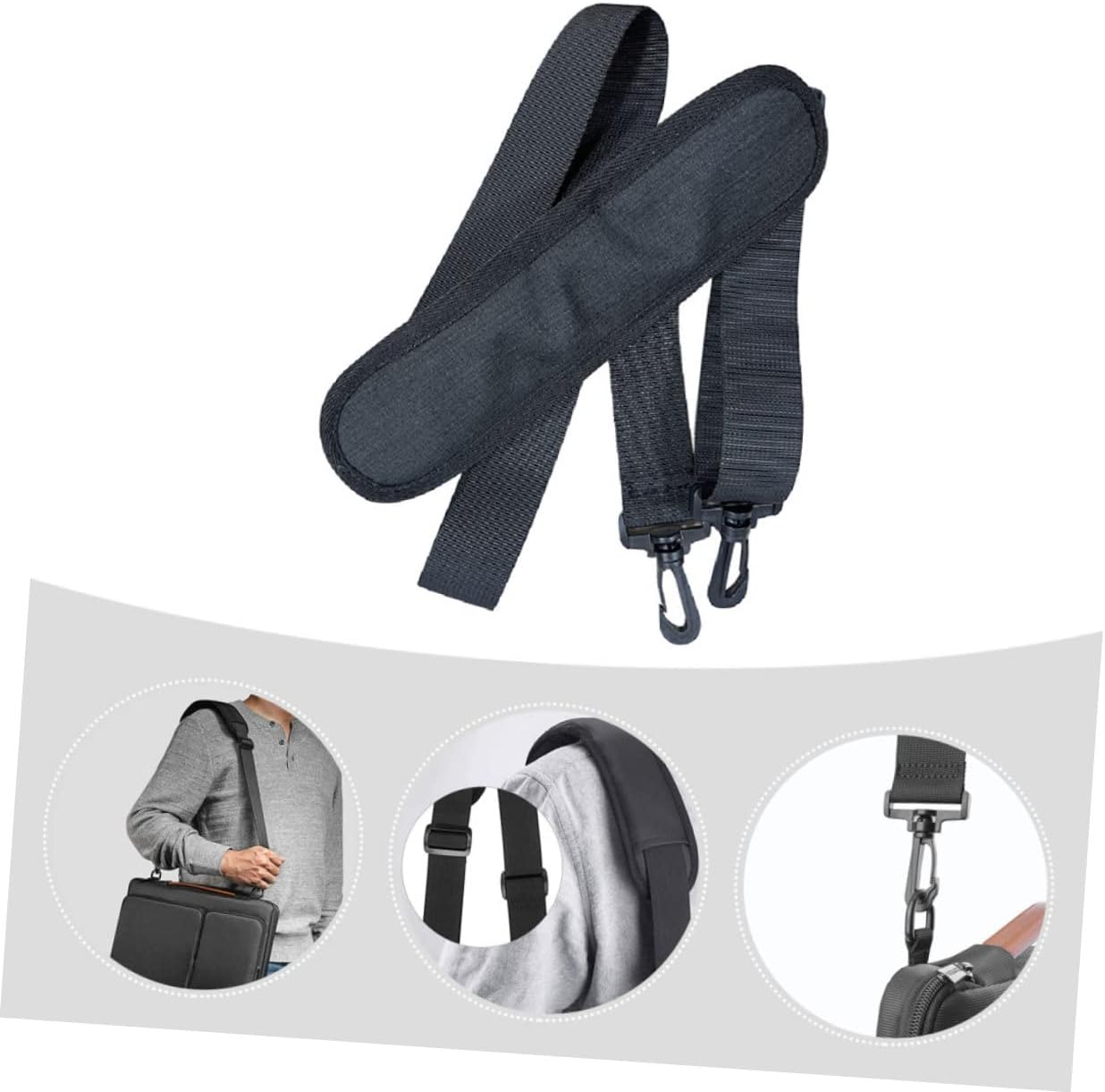 Gatuida 2Pcs Golfing Bag Shoulder Strap Adjustable Replacement Hook for Backpack Strap Buckle image number 4