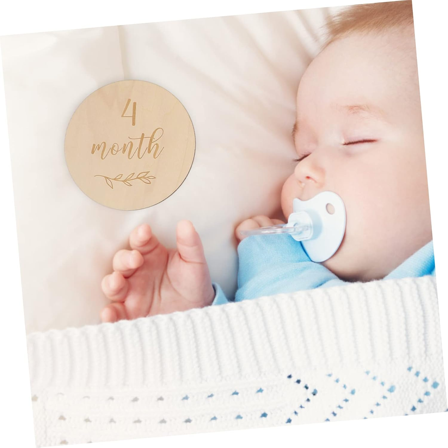 UPKOCH 13Pcs Wooden Growth Milestone Cards Monthly Announcement Cards with Natural Design for Newborn Photo Props First Year image number 1