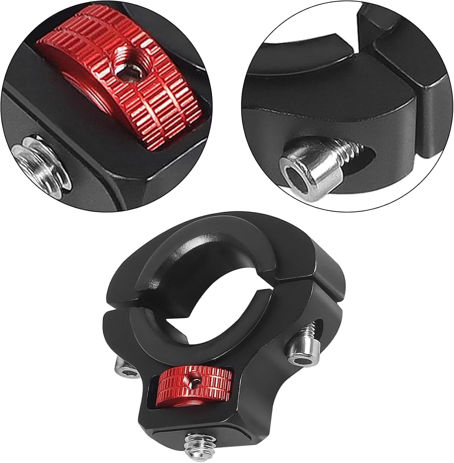 Alriedy Bike Mount for Gopro, 360&deg; Rotatable Handlebar Mount, 1/4 Mount, Action Cameras, Tube Diameter Range 22.5-32Mm, Aluminum Alloy for Bicycle & Motorcycle image number 2