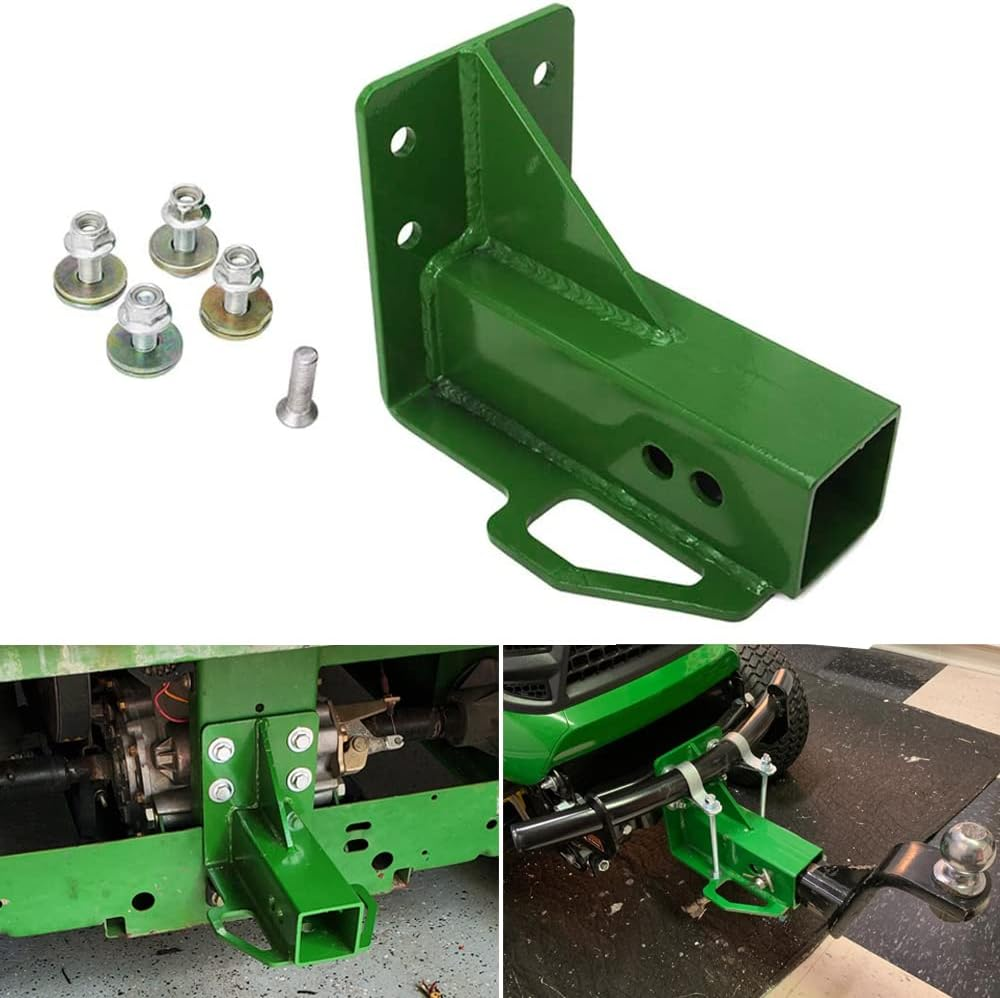 ELITEWILL Green Rear Trailer Hitch Receiver Fit for John Deere Gator 4X2 6X4 Old Style with Bolt image number 6