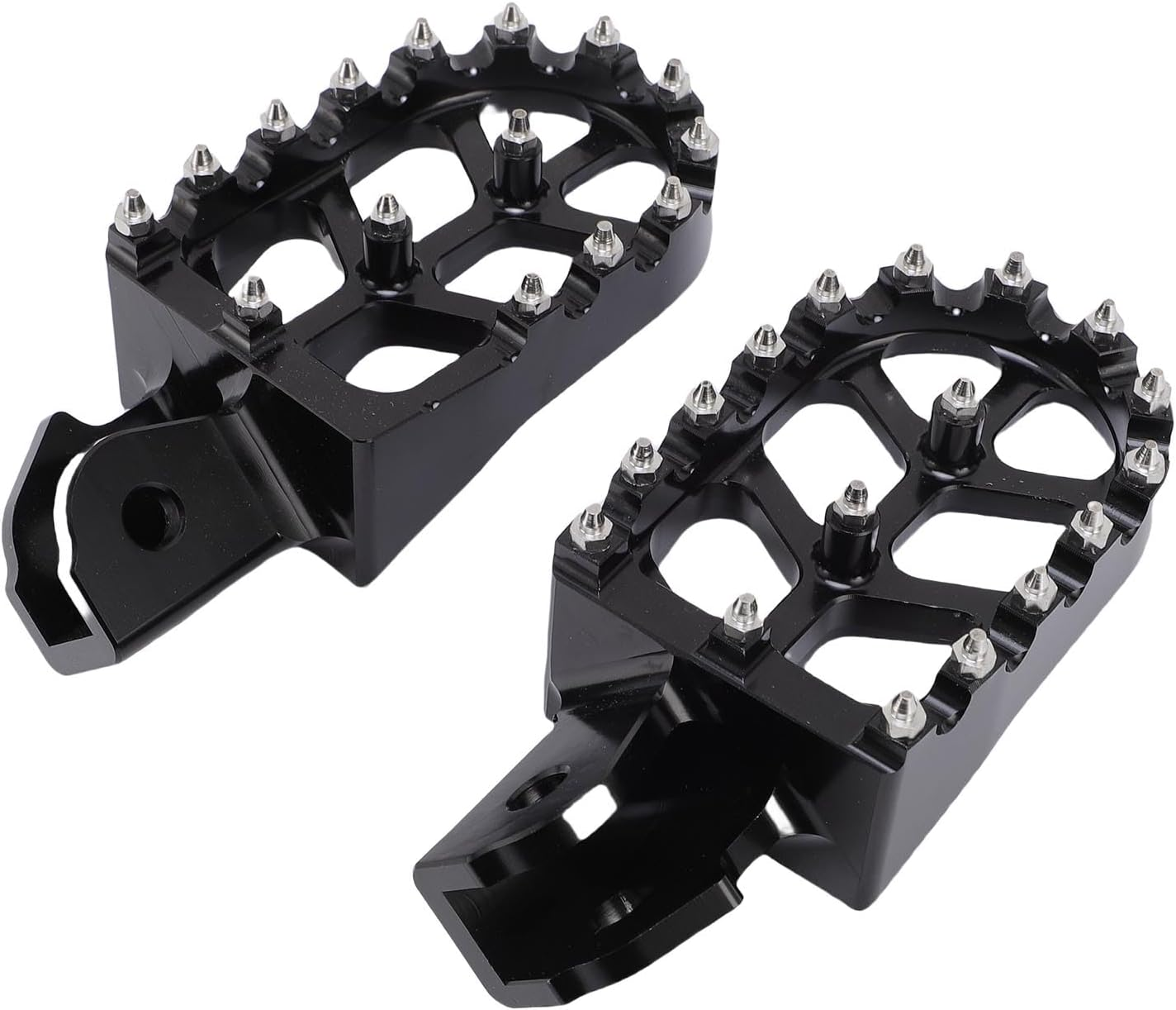 Asixxsix Dirt Bike Foot Pegs, Motorcycle Footpegs Pedals, Aluminium Dirt Bike Footrest for Surron Light Bee X, Motorcycle Rest Pedal Footpegs Replacement (Black)