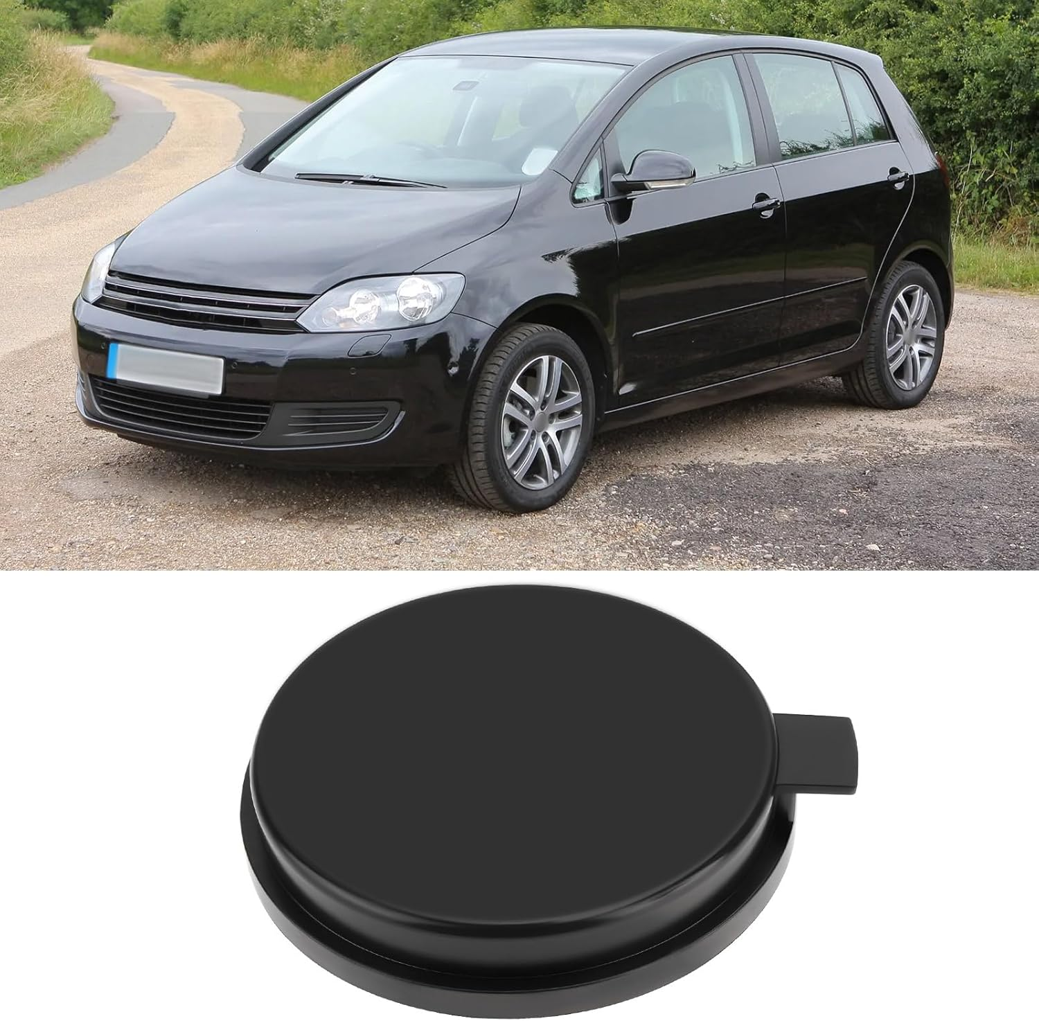 Ecsing Car Headlight Cover Cap 3131855303 5M0941607B Compatible with Volkswagen Golf plus 2005-2013 Black image number 3