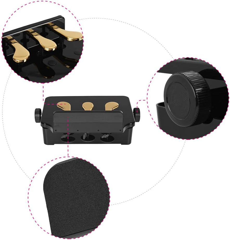 Piano Pedal Extender, Piano Pedal Extender Bench for Kids Adjustable Height with 3 Pedals Children Piano Teaching Aid Accessory image number 4