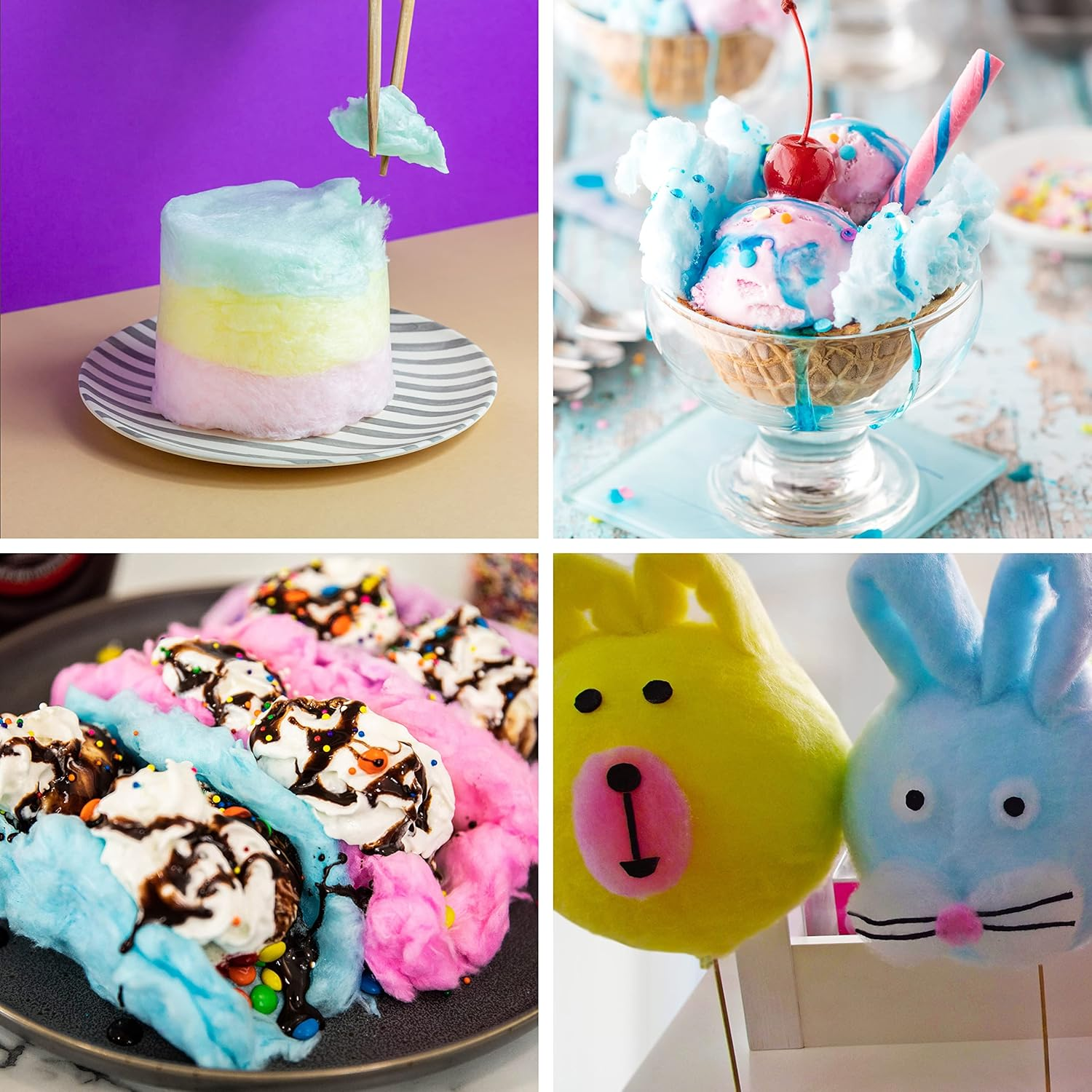 Nostalgia PCM205AQ Hard & Sugar-Free Cotton Candy Maker, Aqua image number 1