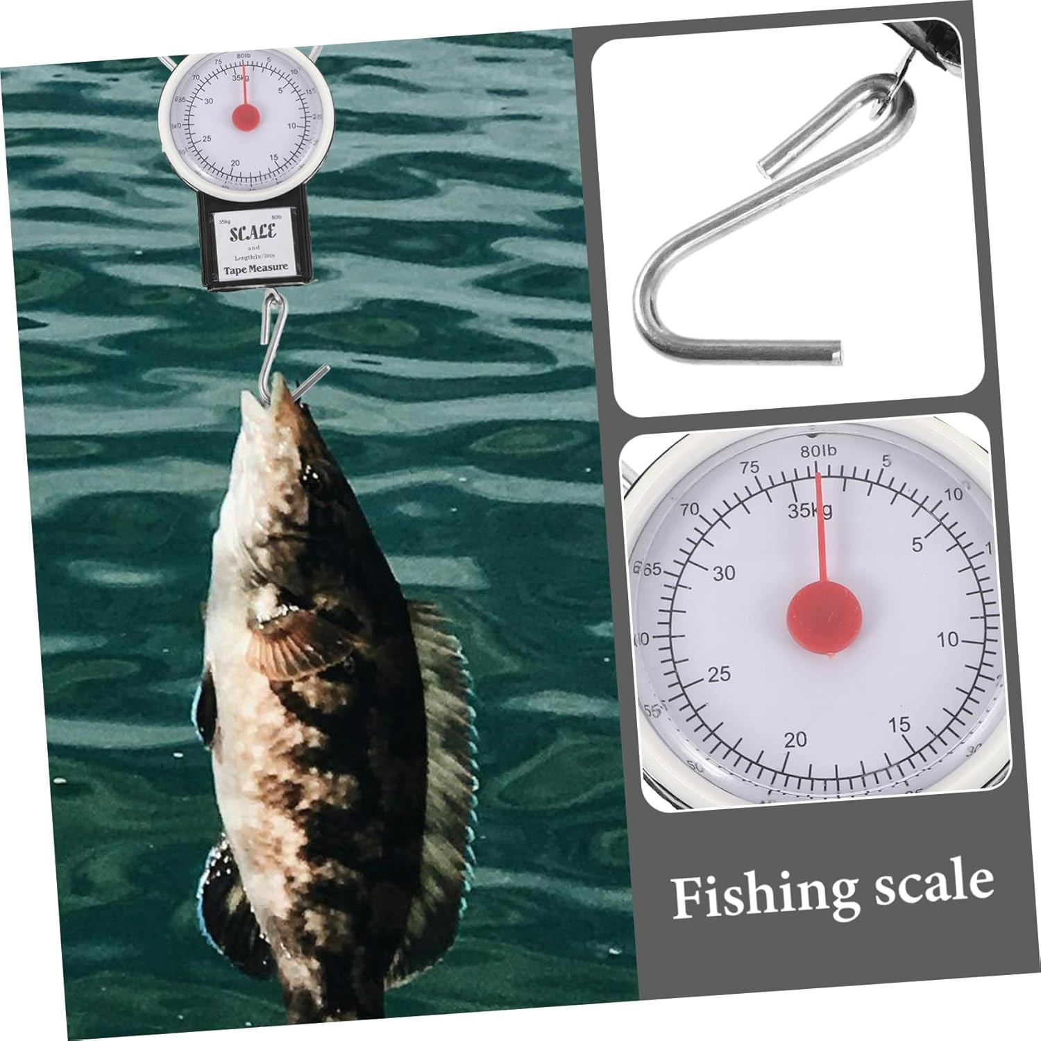 DECOMELODY Portable Luggage Scale Spring Scale for Travel Fish Hook for Checking Luggage Weight at Home Airport image number 3