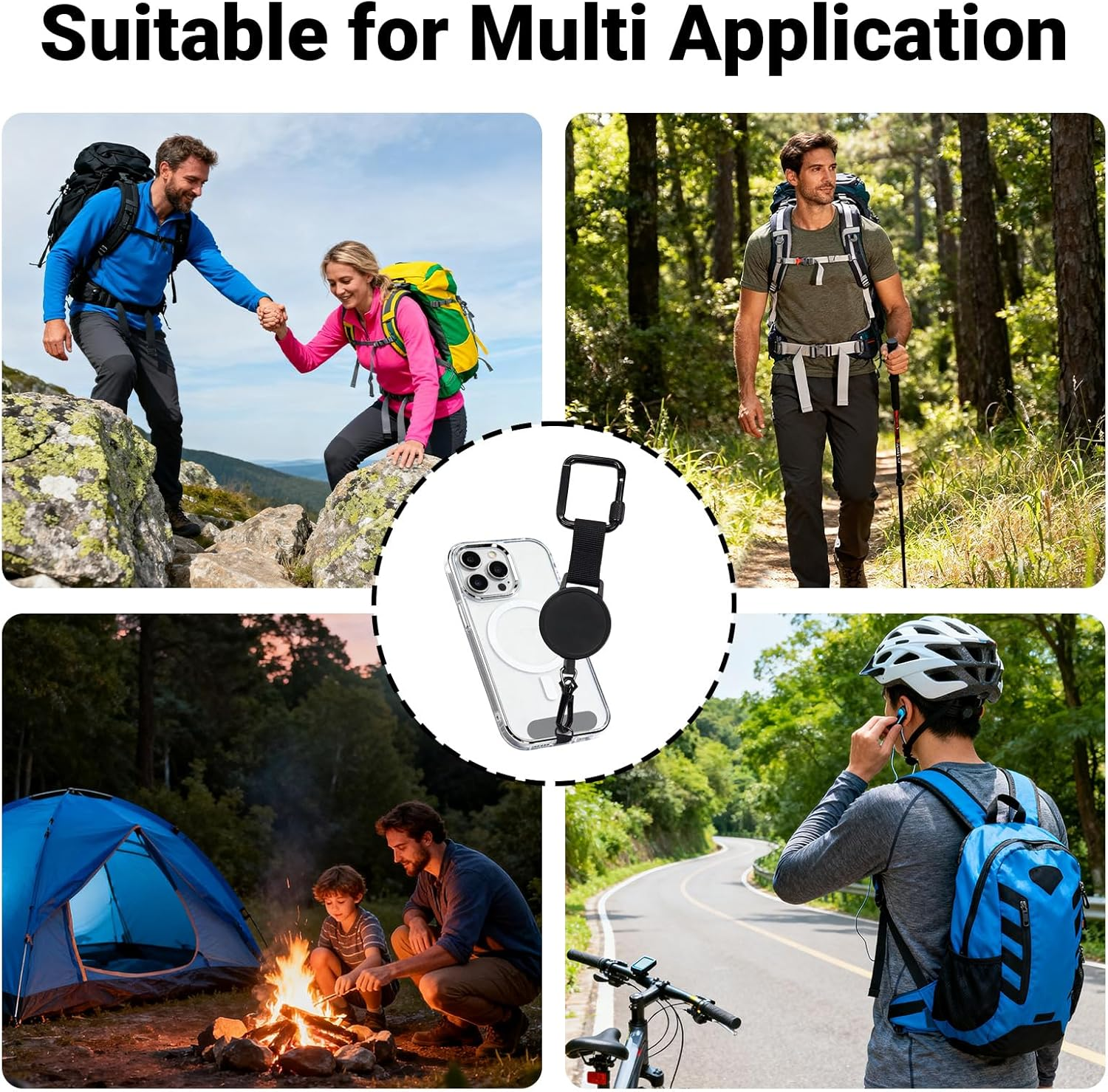 Vymoreon anti Theft Phone Strap & anti Theft Phone Lanyard - Adjustable Universal Premium Mobile Phone Lanyard for Keychain image number 3