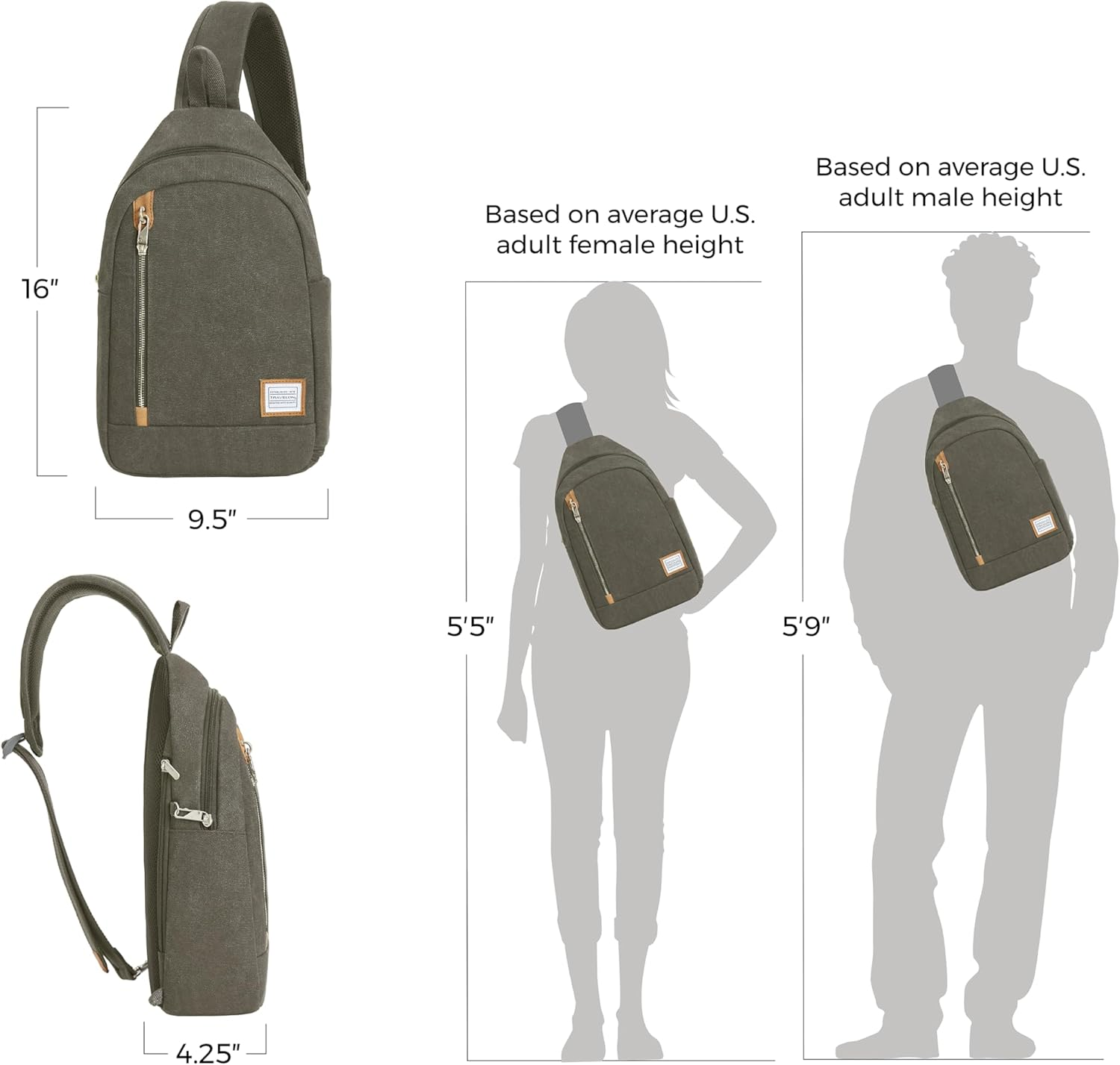 Travelon Anti-Theft Heritage Sling - Pewter image number 5