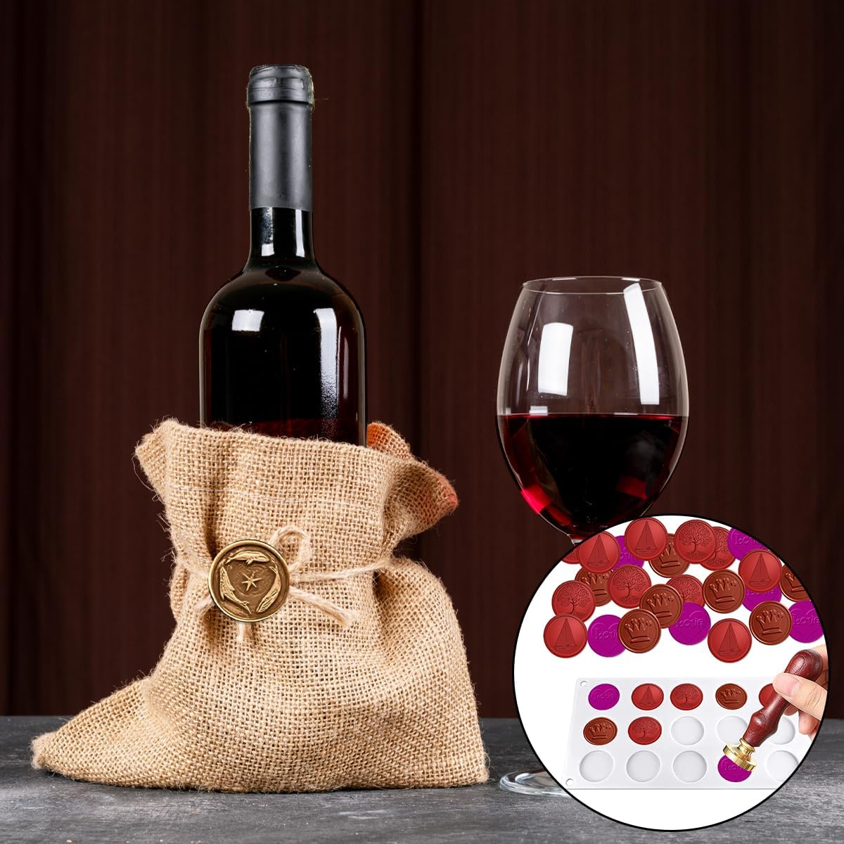 BEZANU Wax Seal Pad, 15-Cavity Silicone Wax Seal Molds for DIY Craft, Sealing Wax Stamp (White) image number 2