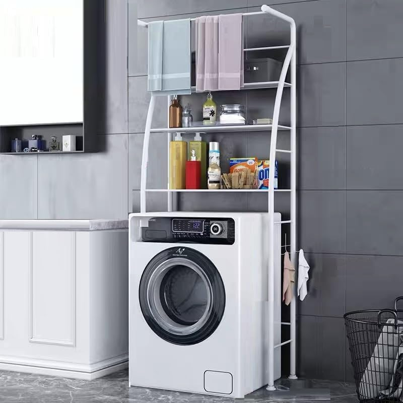 MISSLO over the Washing Machine Storage Shelf - 3 Tier over Laundry Washing Machine Steel Freestanding Organizer Rack Standing Shelf image number 4