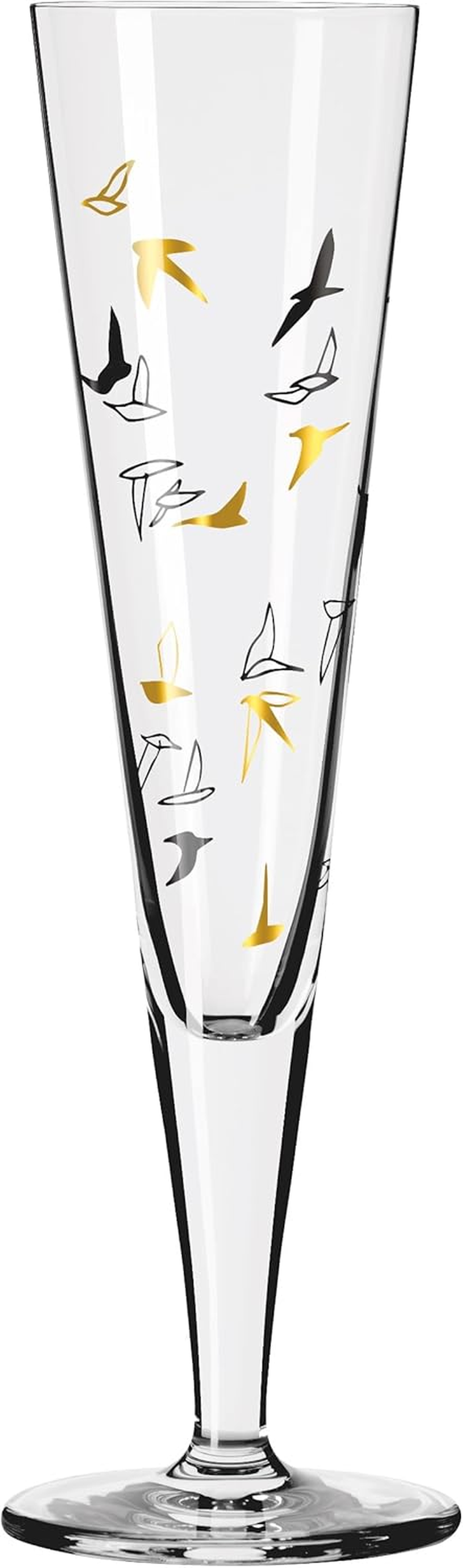 RITZENHOFF Goldnacht Duett 6261001 Champagne Glass 200 Ml Set of 2 with Real Gold Made in Germany image number 3