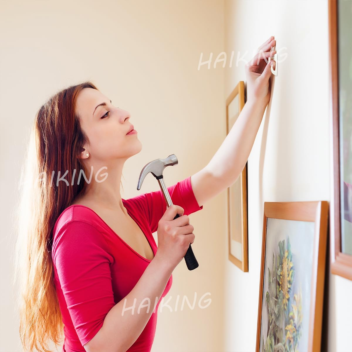 HAIKING Concrete Wall Hook, 30 PCS Invisible Nail Hangers for Picture, Photo, Frame, Clock (5 X 2 Cm/1.96 X 0.78 In) image number 4