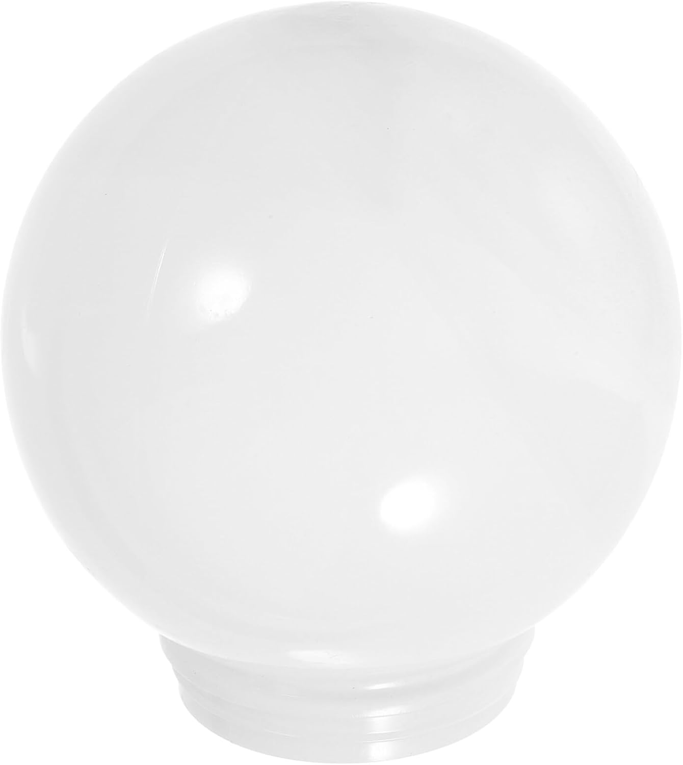 Ciieeo Acrylic Lamp Post Globe with 3.15Inch Threaded Neck White Lamp Shade round Plastic Outdoor Light Globe Screw Neck Wall Ceiling Fan Light Covers image number 5