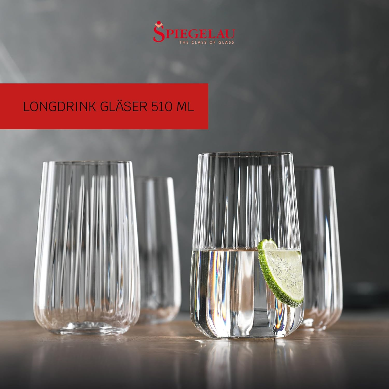 Spiegelau Lifestyle Long Drink Glass, Clear &ndash; Crystal Barware for Cocktail, Mocktail & Refreshing Beverages &ndash; Machine-Made with Modern Design, Durable & Dishwasher Safe &ndash; 510 Ml Capacity (Pack of 4) image number 1