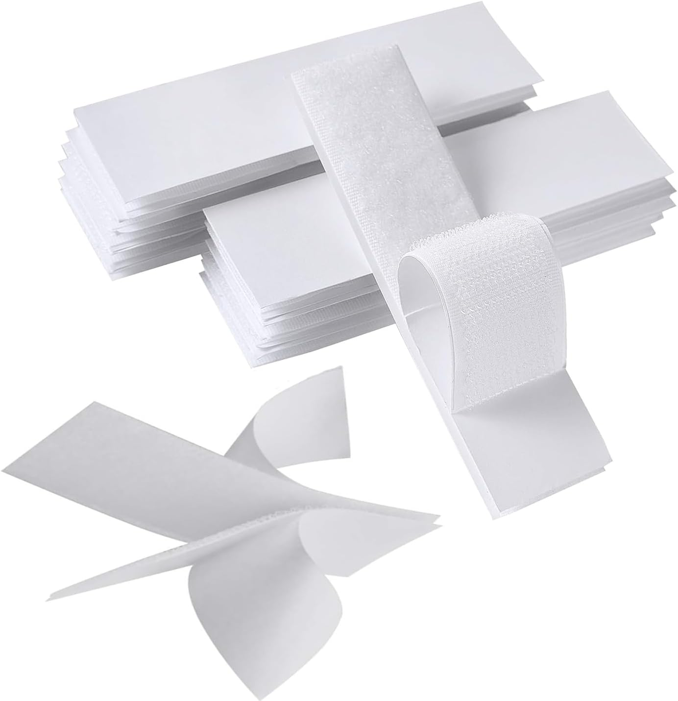 Yharnamite 20 Pairs Industrial Heavy Duty Velcro Tape Dots, Hook and Loop Strips with Adhesive, Double Sided Sticky Strips for Carpets, Sofa Cushions, Hanging Pictures, Office, Home (White, 10*2.5Cm)