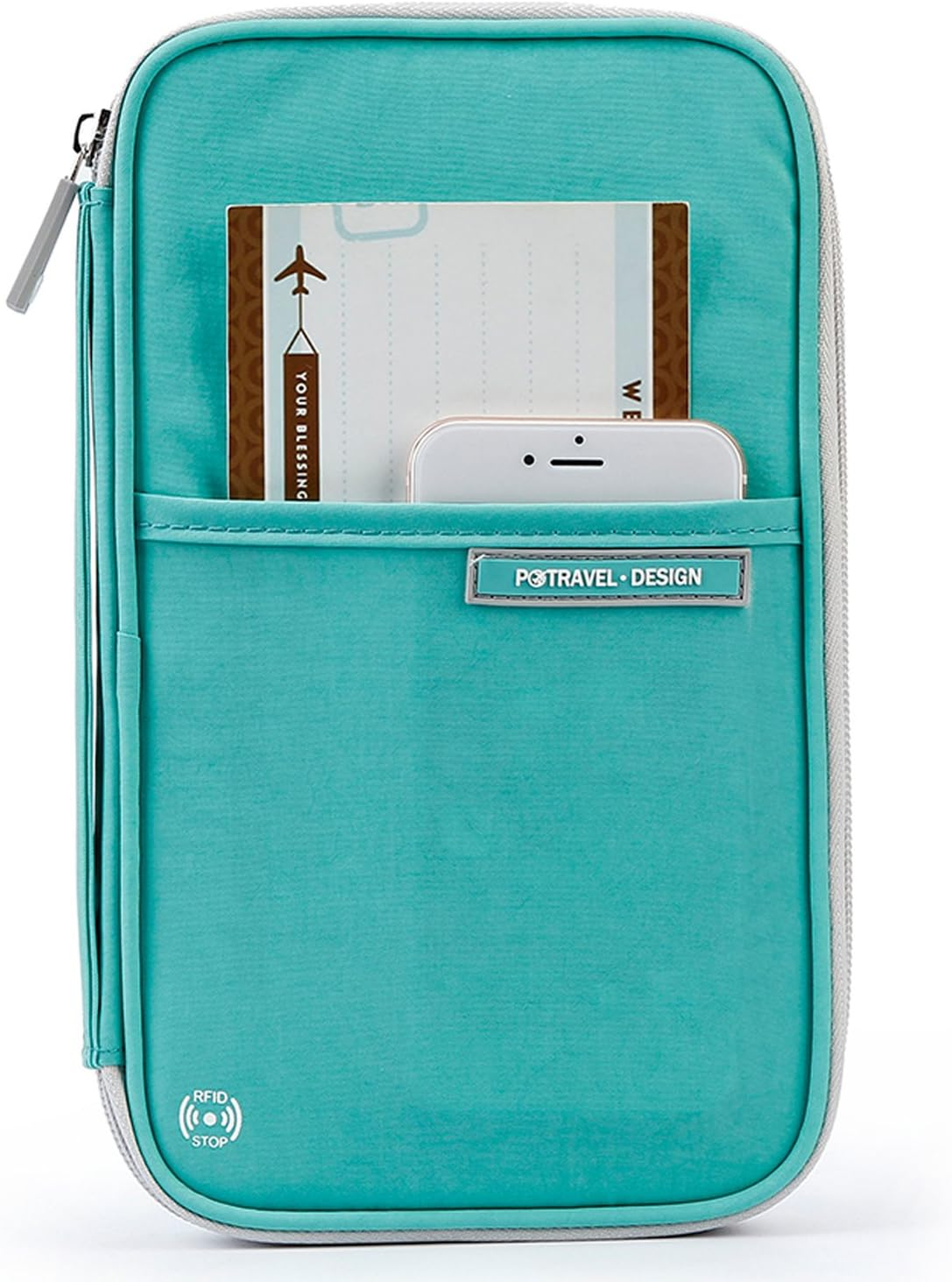 MAOORTY RFID Family Passport Holder Travel Wallet Waterproof Holiday Document Organiser for Credit ID Cards Boarding Passes Flight Tickets Cash Travel Accessories