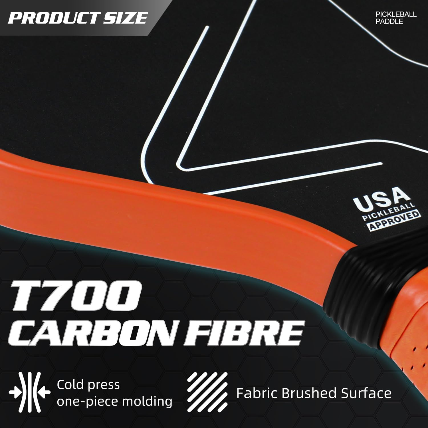 KOFULL Pickleball Paddle USAPA Approved Pickle Ball Paddle Carbon Fiber Pickleball Set with Paddle Cover, Lightweight Graphite Pickleball Paddles