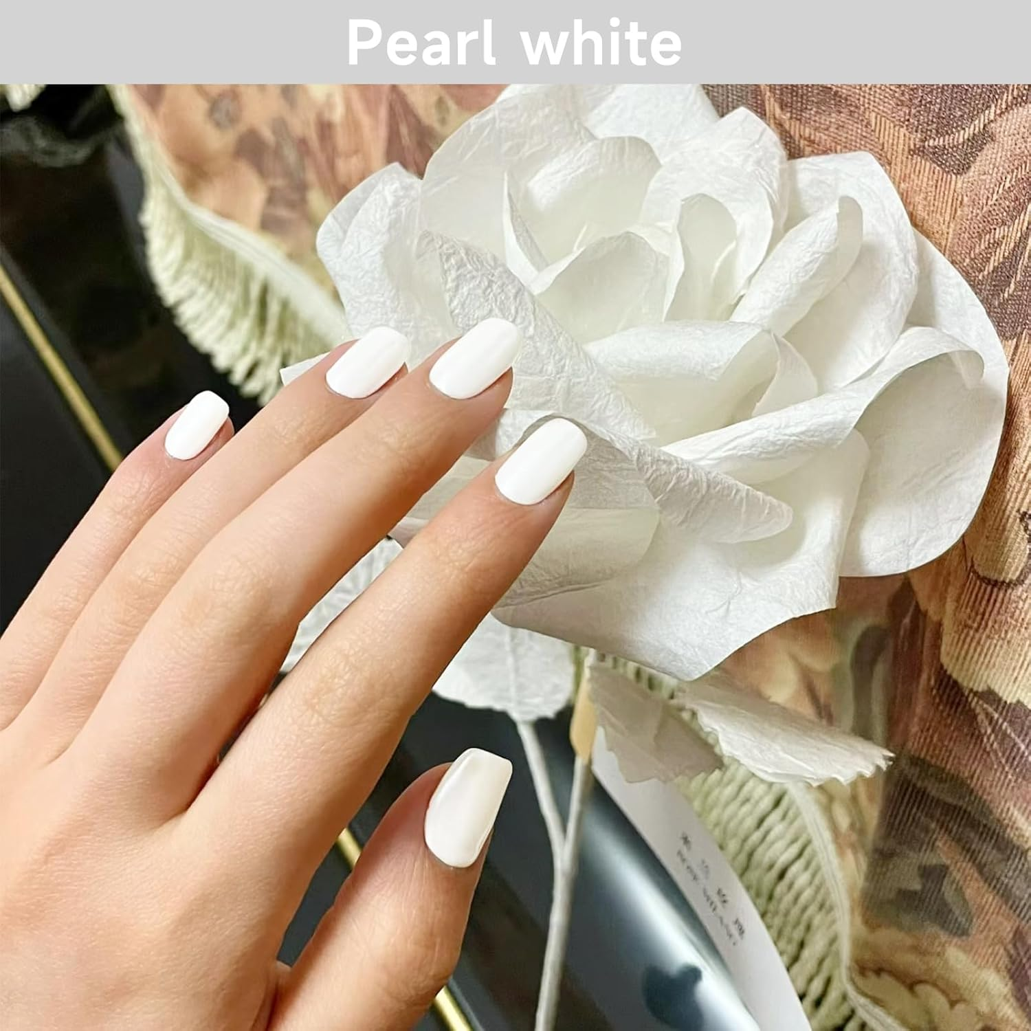 Semi Cured Gel Nails Strips 28 Stickers Nail Wraps Soft Self-Adhesive Gel Nail Stickers Salon-Quality Gel Nail Strips for Nails Manicure Nail Wraps Works with Any Nail Lamps - Aurora Blue image number 4