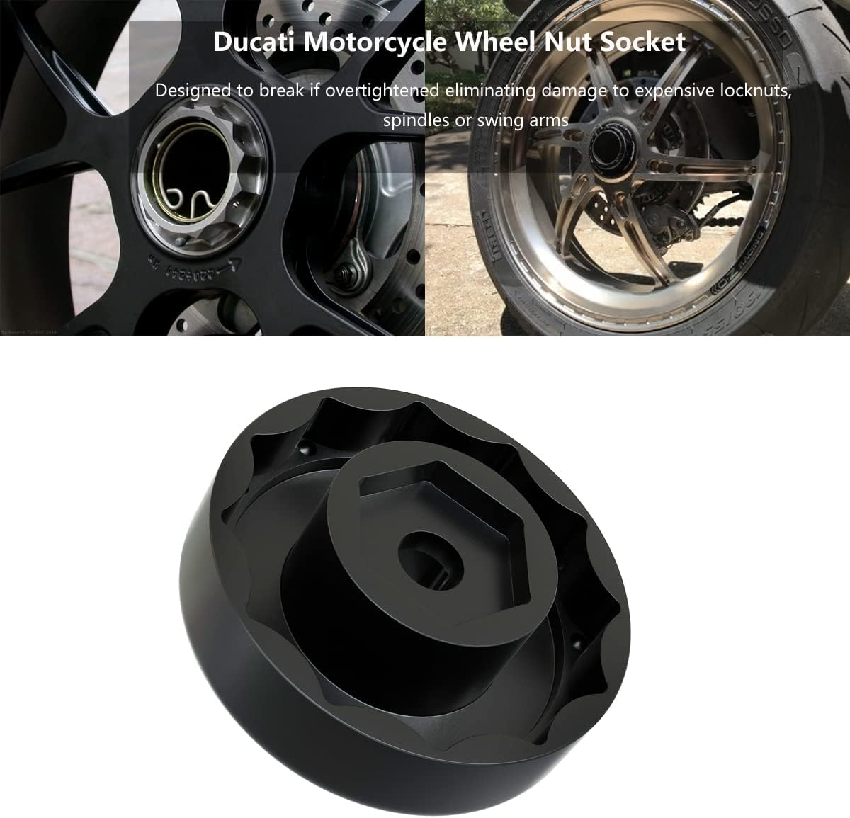Wheel Nut Socket for Ducati - Front Rear Wheel Axle Nut Socket Tool for Ducati Motorcycle Atvs Super Bike 1098 1198 1199 Panigale Multistrada Diavel (30Mm + 55Mm) image number 1