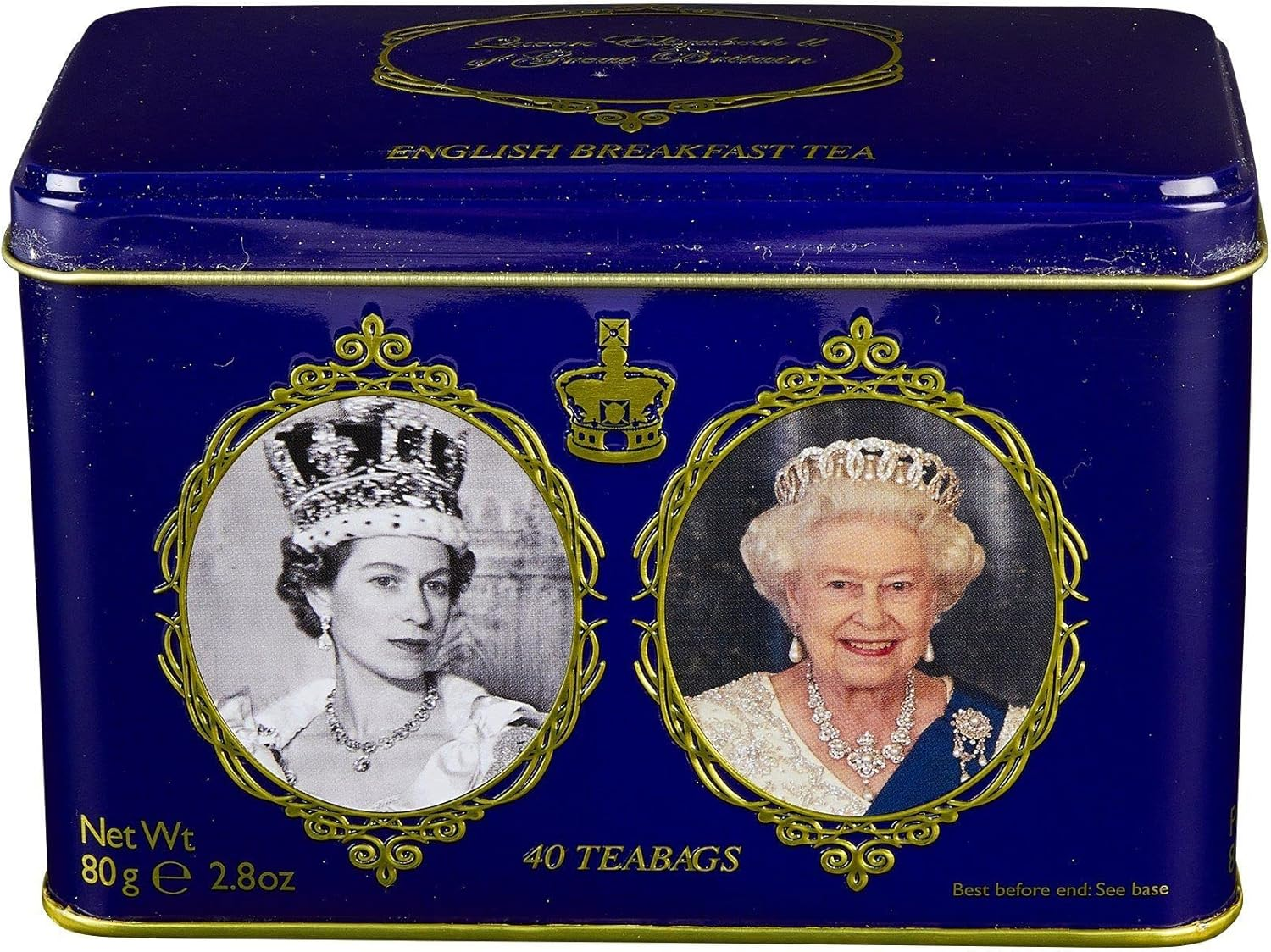 New English Teas Queen Elizabeth II Tin 80 G (40 Teabags) image number 1
