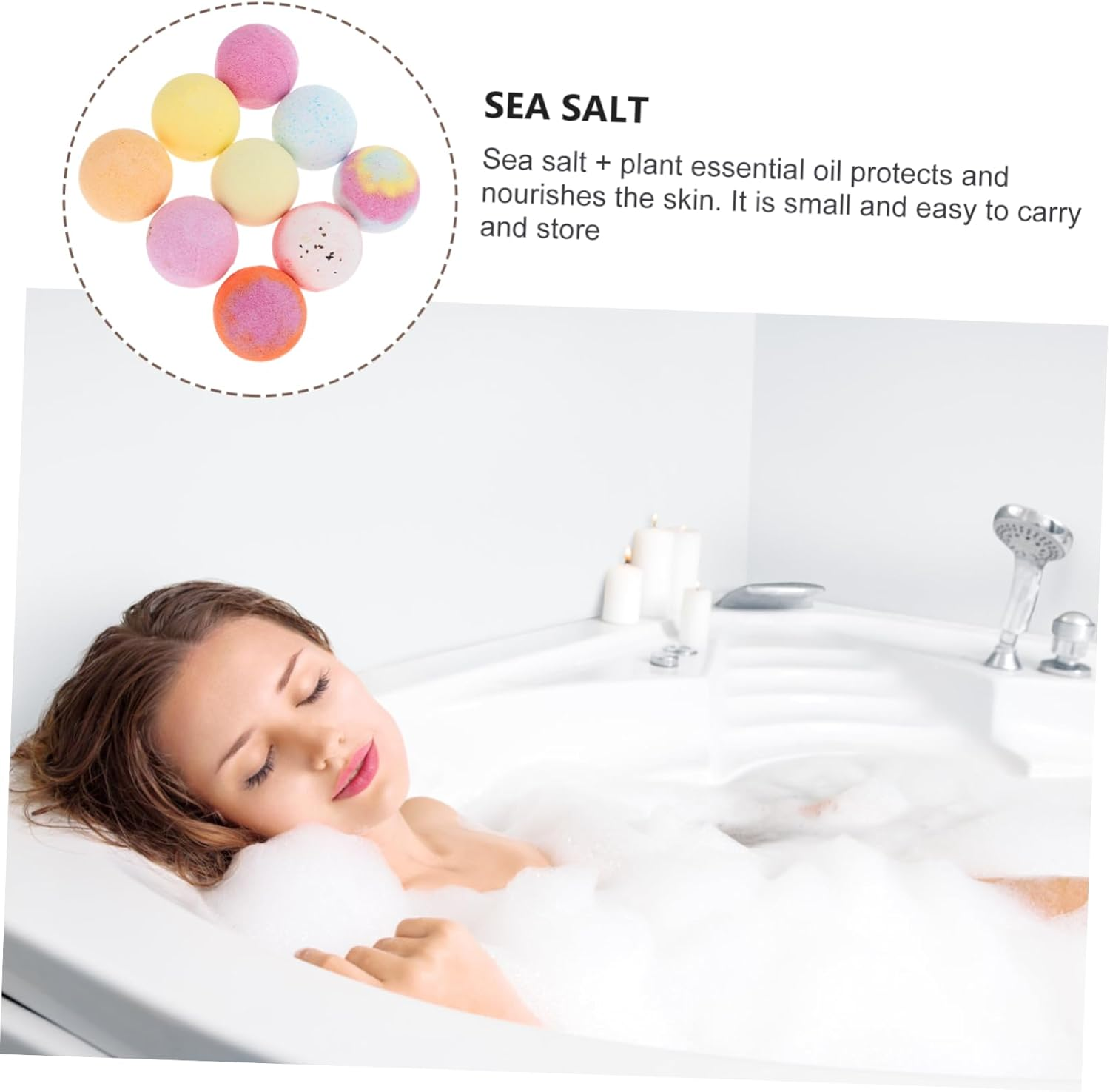 9Pcs Exfoliating Spa Bath Set Aromatherapy Wildflowers Bath Products Essential Oils for Relaxing Bath Time image number 5