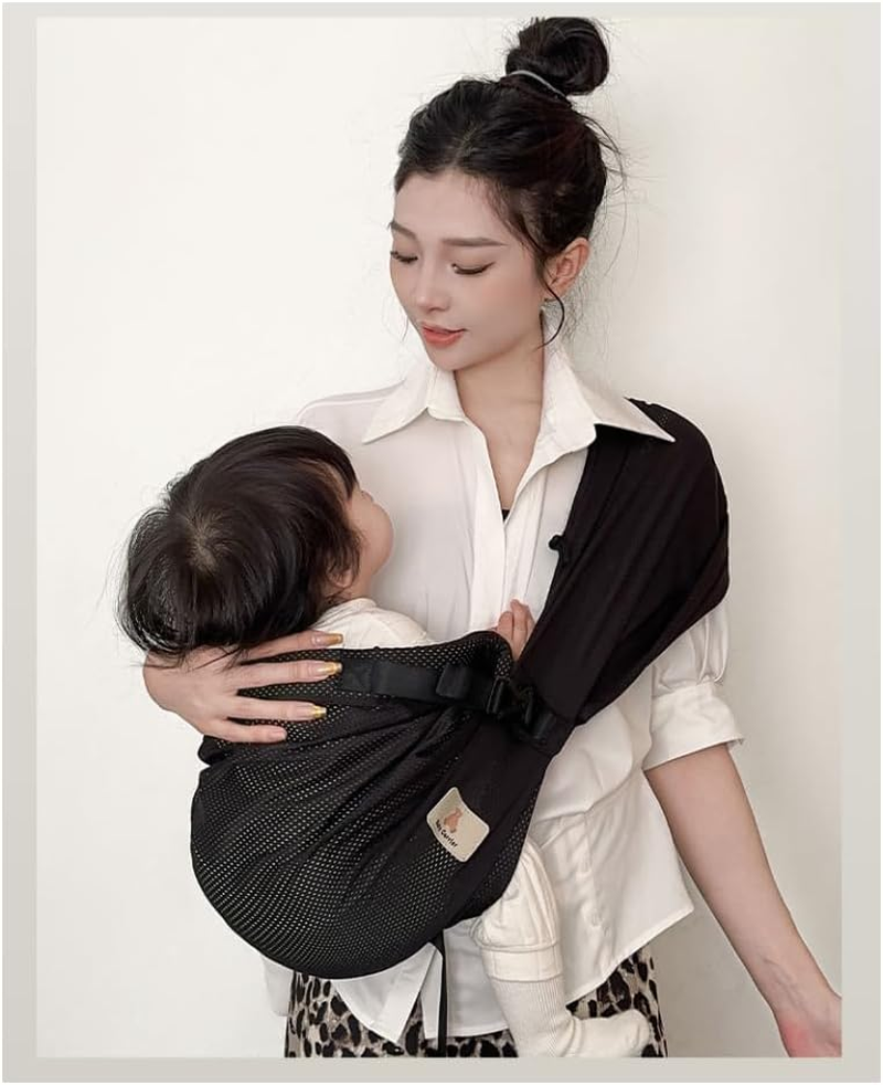 Baby Toddler Sling Carrier Lightweight Hip Slings Carrying Non-Slip Side Kid Holder Chest Wrap 0-12 Months Infants & Toddlers Newborn Sling, Nursing Outdoor Travel Breathable image number 2
