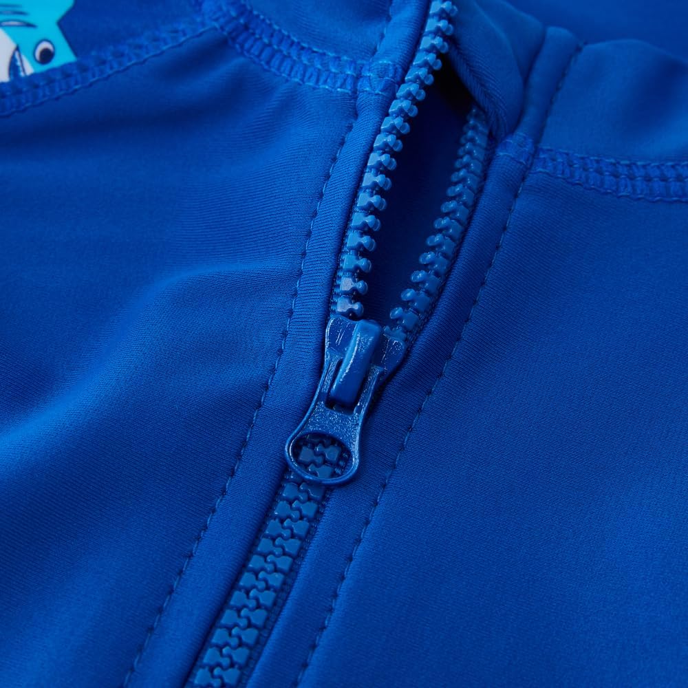 Big Softies Long Sleeve Rashie with Short & Hat - Shark, Size 00 image number 3