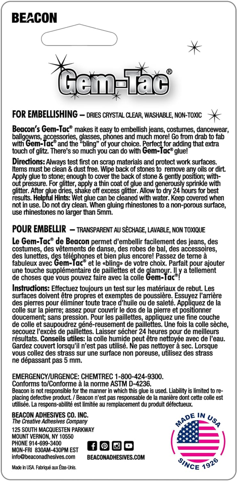 Gem-Tac 59 Ml Medium Dries Bottle, Clear, White image number 4