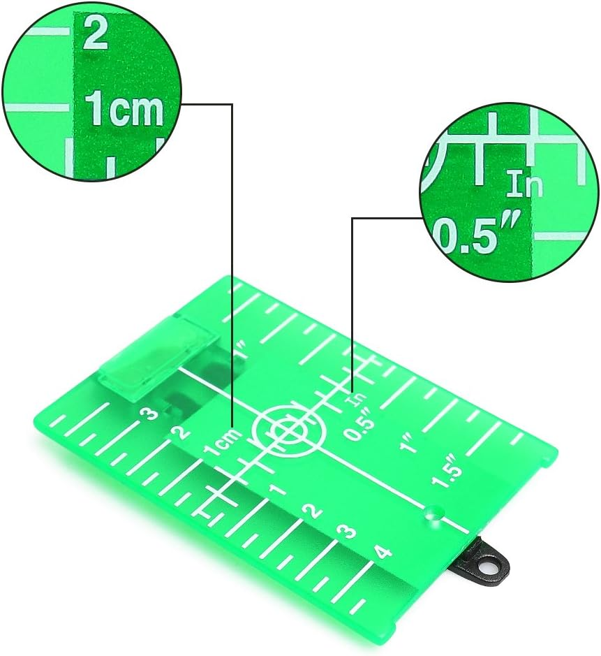 Huepar Tp01G-Magnetic Floor Laser Target Plate Card with Stand for Green Beam Applications Enhancing the Visibility of Green Laser Lines or Points 1.3 Times image number 1