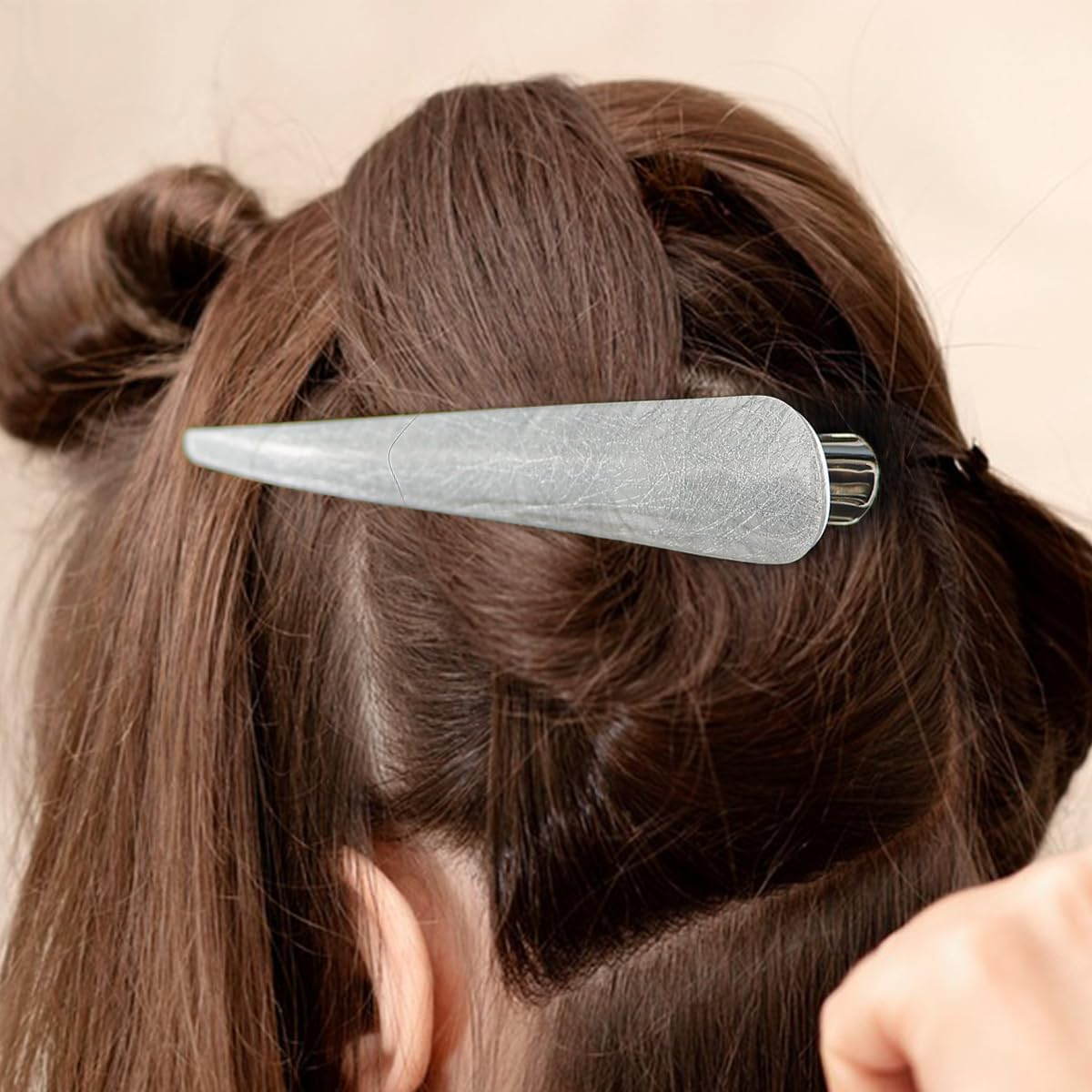 FERCAISH Pack of 5 Non-Slip Duckbill Hair Clips, Large Acrylic Horn Clip, Crocodile Clips, Hair Metal, Colourful Long Alligator Hair Clips for Women and Girls image number 1