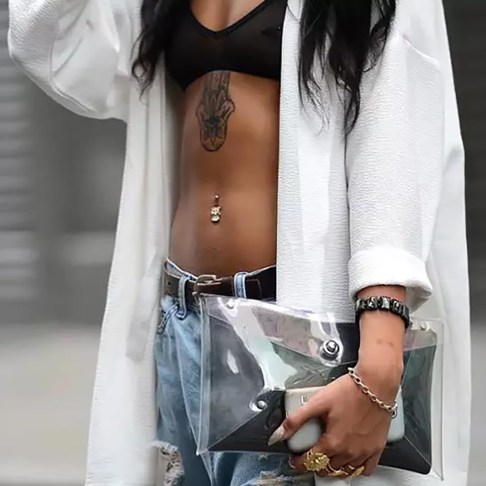 Zolure 14G 10MM Belly Button Ring Hypoallergenic Dangling Clicker Hoop Belly Piercing Jewelry for Women image number 5