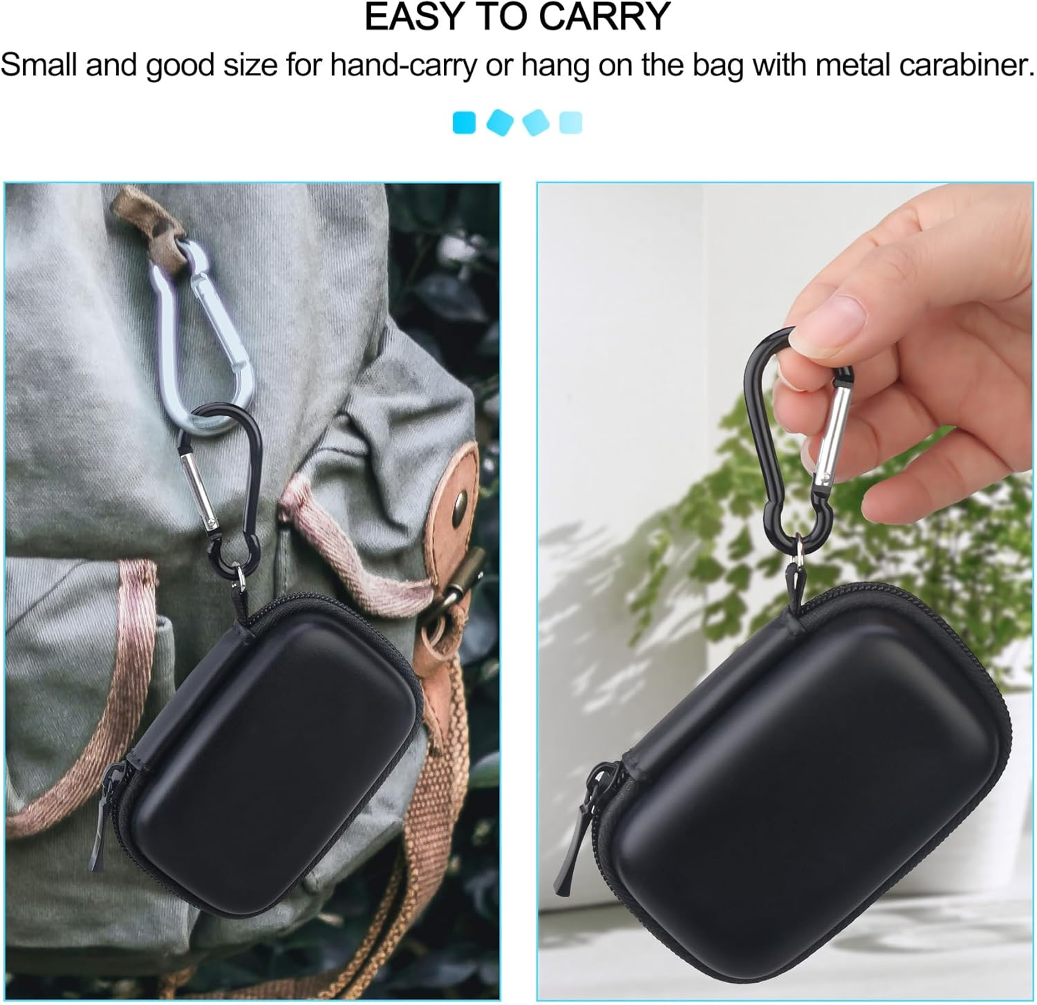 Lacdo USB Flash Drive Case, USB Storage Case, USB Holder Storage Bag, Thumb Drive Caes for Sandisk/Samsung USB Flash Drive USB Case, Jump Drive Case, Electronic Accessories Organizer, Black image number 6