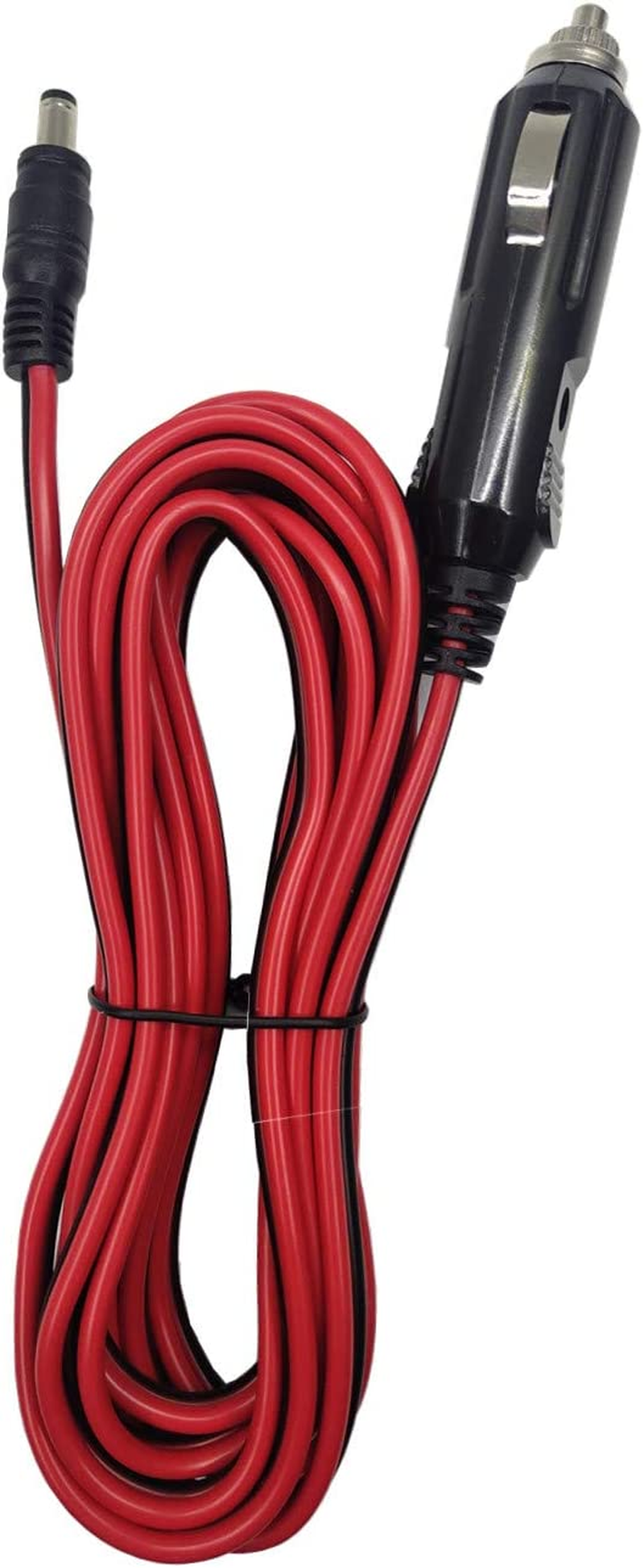 AEISVIK DC Car Charger Cable - 12-24V DC Car Charger Auto Power Supply Cord Cigarette Lighter Male Plug to DC 5.5Mm X 2.1Mm Connector Extension Cord for Portable DVD Player, Car, Camera (10FT) image number 5