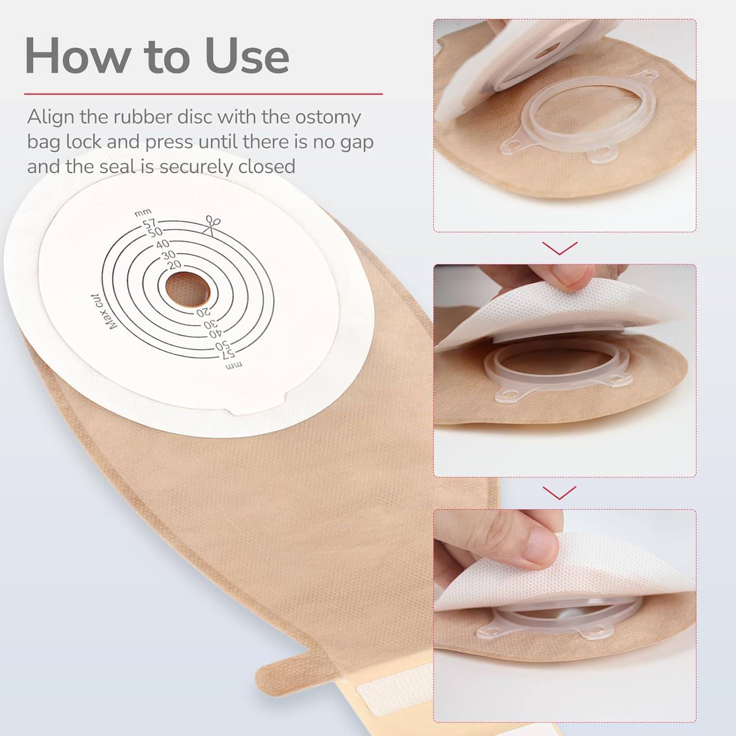 DERAYMI 22 PCS Colostomy Bags, Two Piece Ostomy Bag Ostomy Supplies, Drainable Ostomy Pouches for Ileostomy Colostomy Stoma Care, Cut-To-Fit 20-57Mm (16 X Bags+6 X Barriers) image number 1