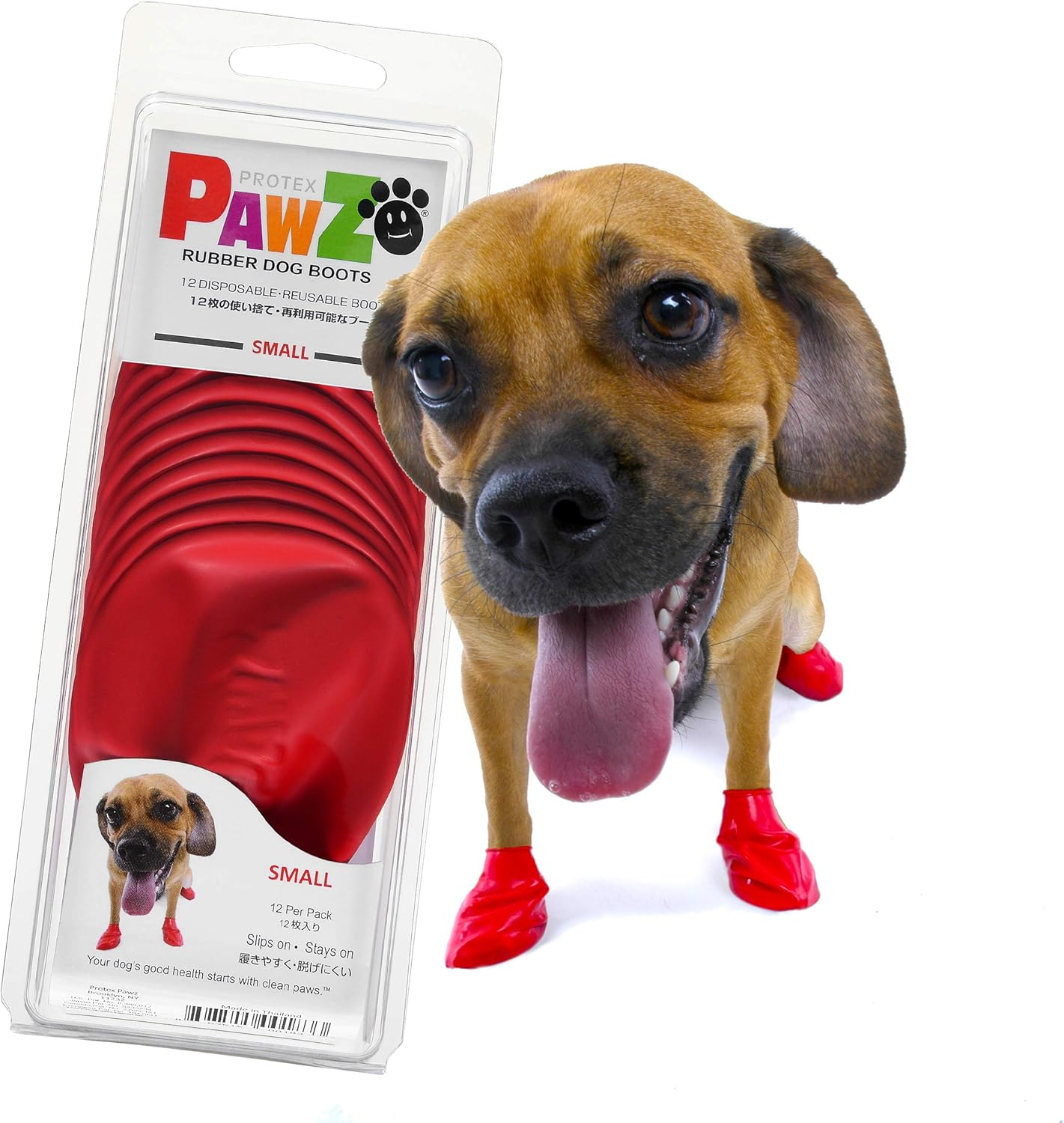 PAWZ Rubber Dog Boots Japanese Limited Package Blue M Size