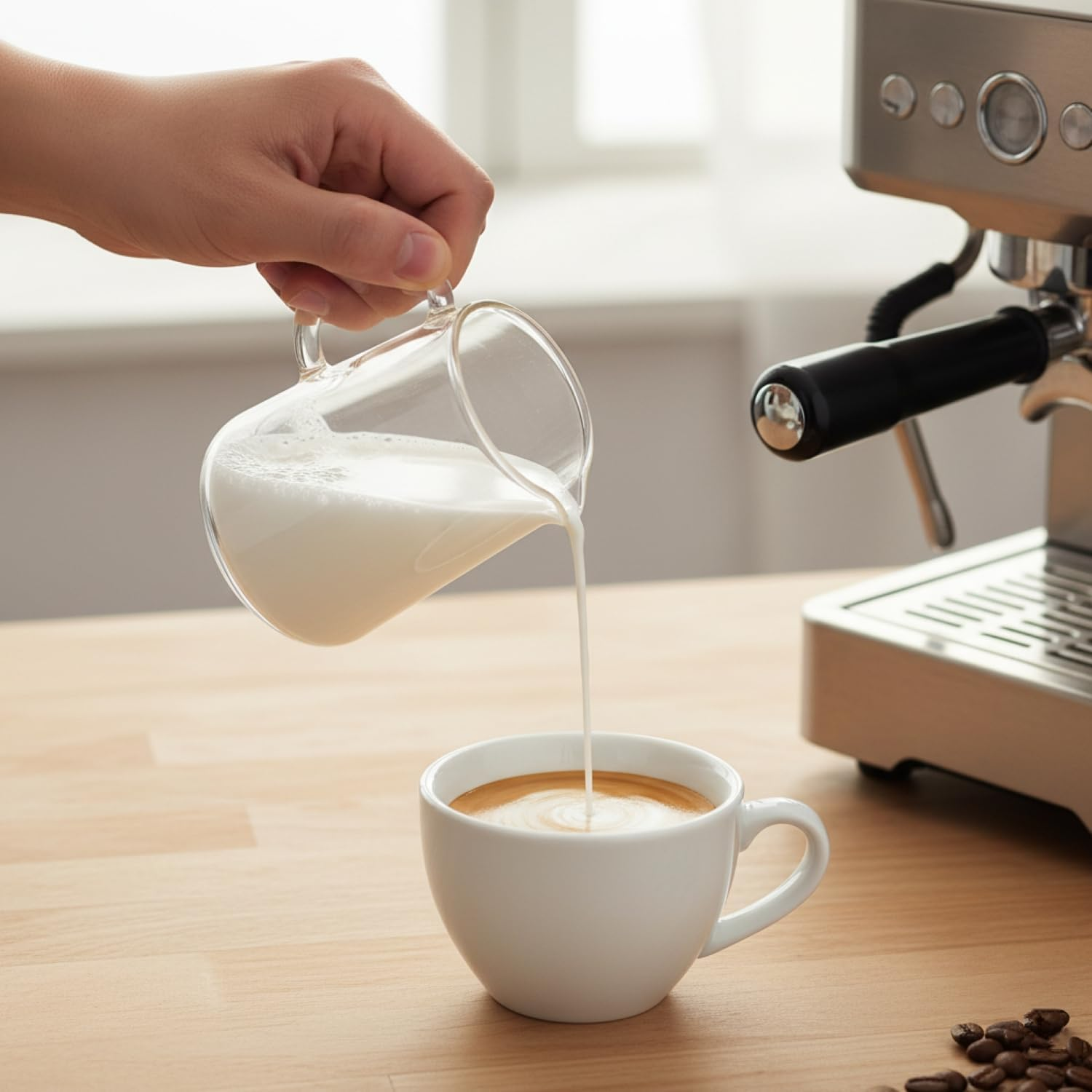 Small Glass Pitcher, 8.5 Ounces, Mini Glass Tea Pitcher (1 Pack) image number 2