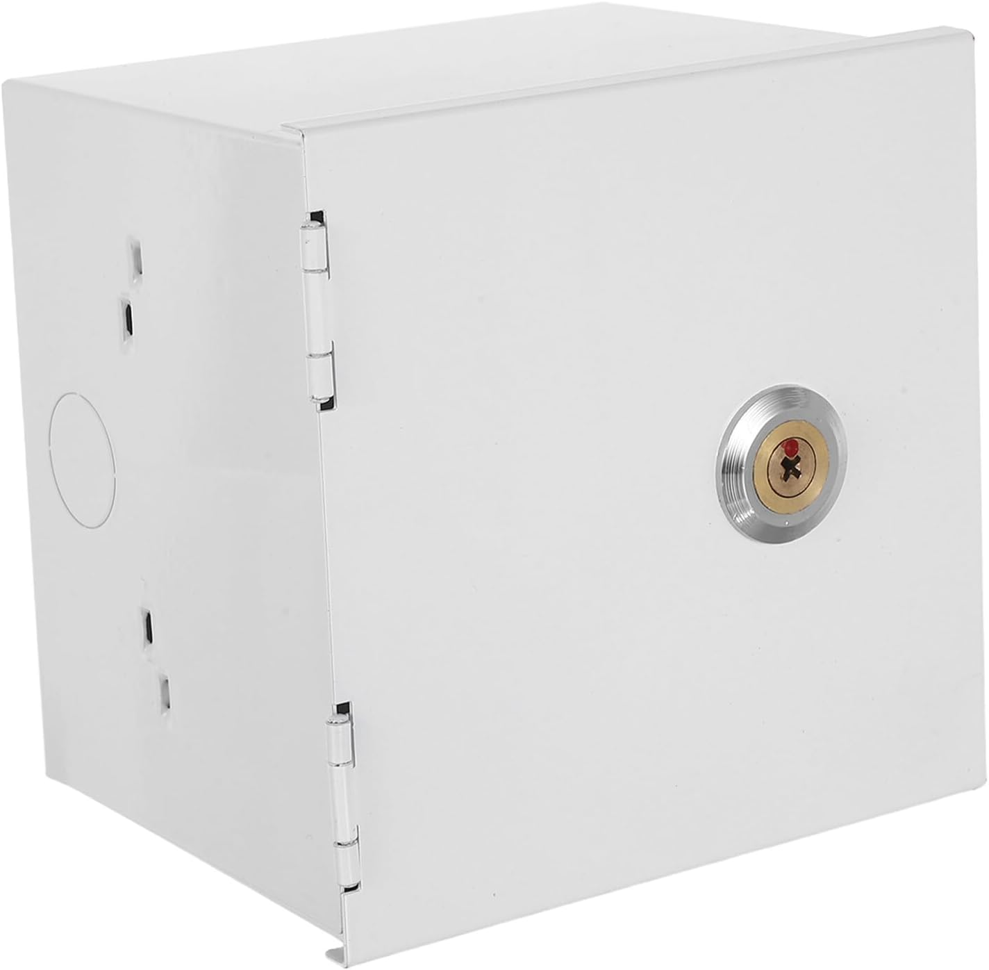 KOMBIUDA Type Weatherproof Electrical Power Outlet Box with Anti-Theft Lock and Key Outdoor Socket Cover Compatible with Standard Wall Switches for Secure Garden and Public Space Use image number 5