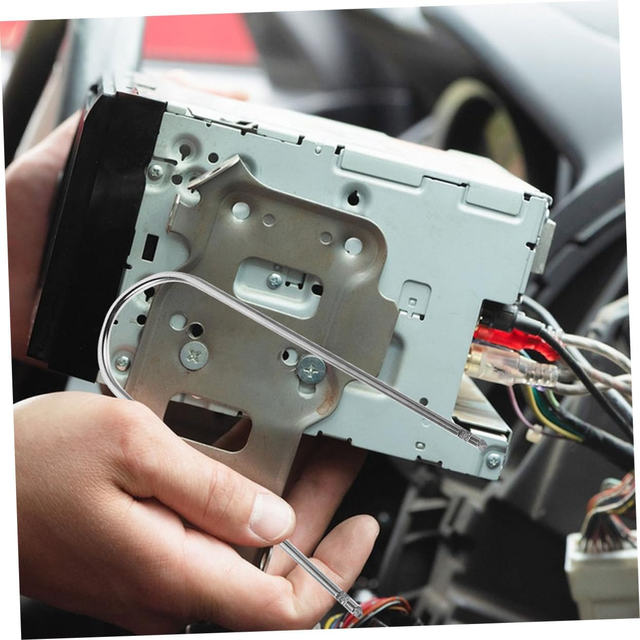 HEALEEP 2Pairs Car Radio Removal Kit Pry Tool for Car Stereo Cd Player Essential Automotive Kit for Maintenance image number 4