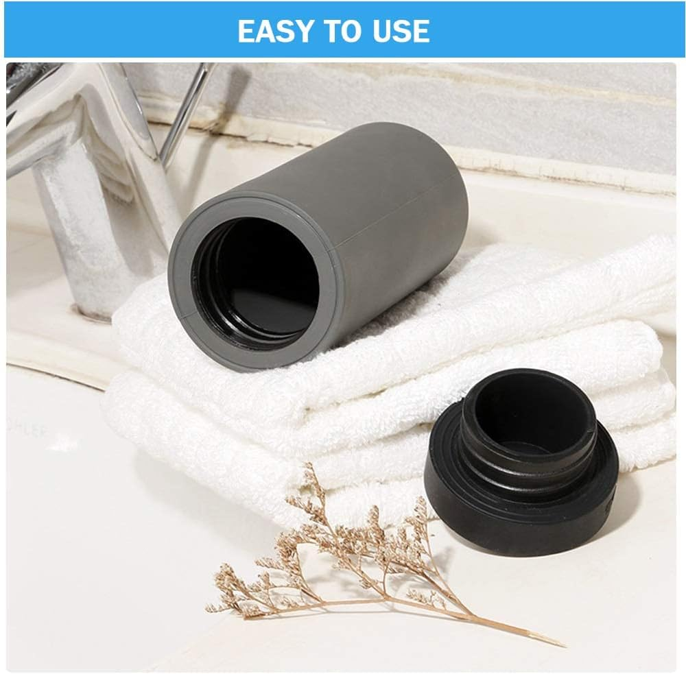 2 PCS Liquid Dish Soap Dispenser Squeeze Bottle,Silicone Squeeze Soap Dispenser Divided Bottle for Dishwashing Liquid,Conditioner Etc,Easy to Use,Easy to Refill Black & Gray image number 5